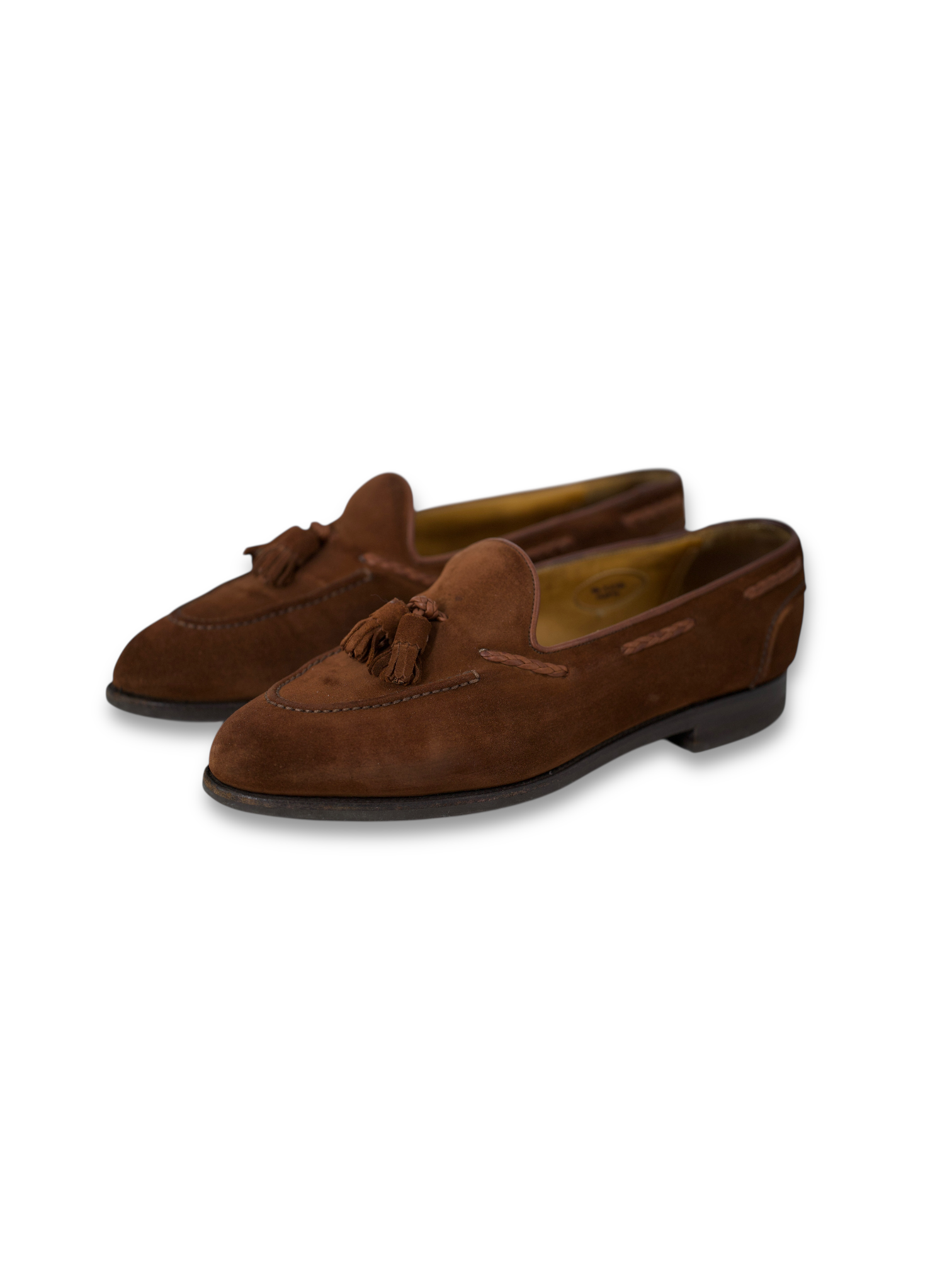 Edward Green Brown Snuff Suede Belgravia Tassel Loafer