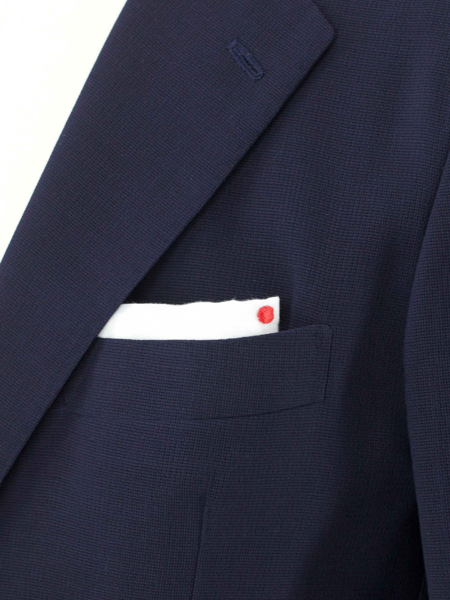 Kiton Navy Lightweight-Wool Hopsack Sartorial "Mod. Evo" Jacket