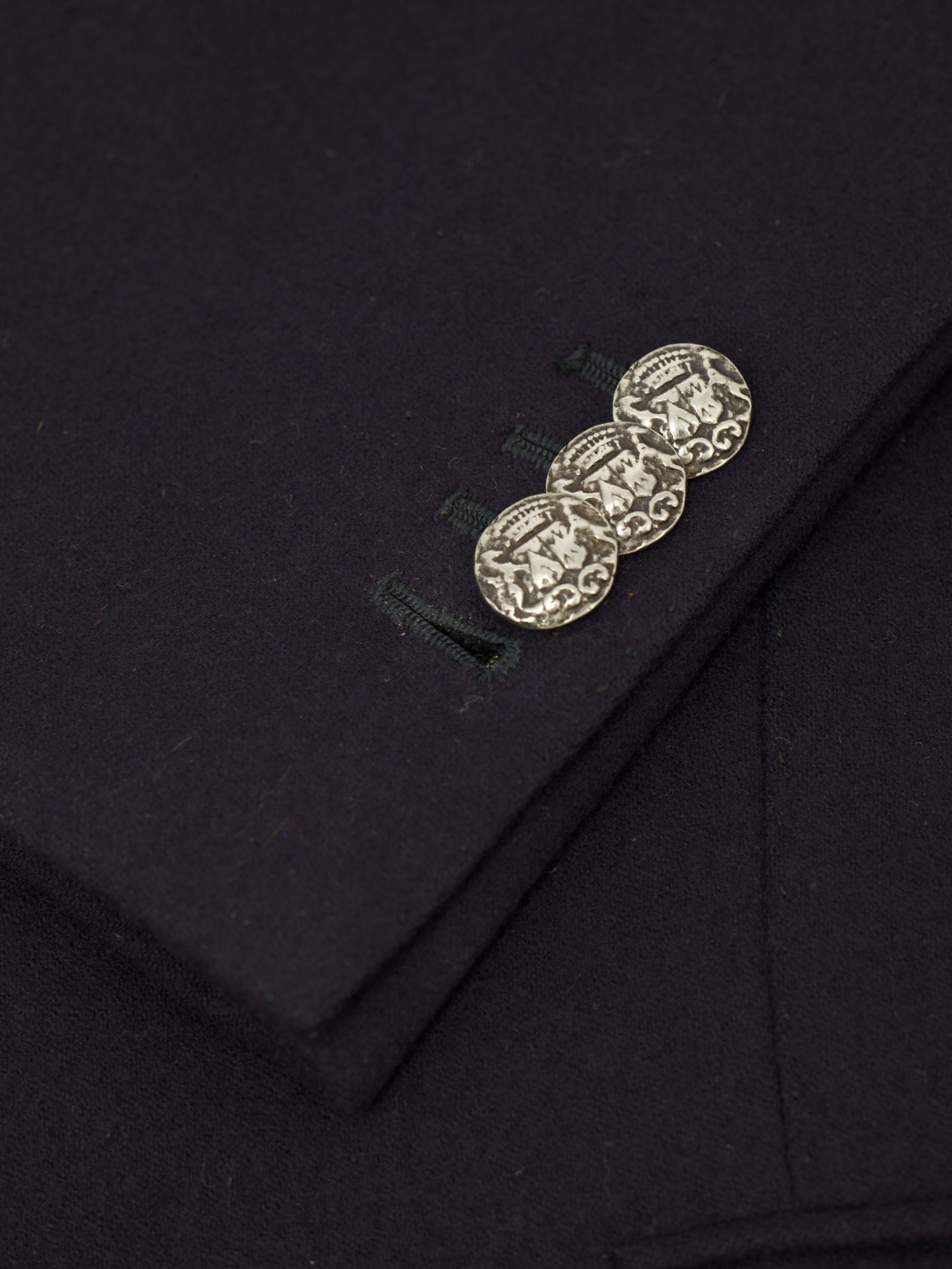 Cesare Attolini Navy Heavyweight Wool & Cashmere Blazer Jacket