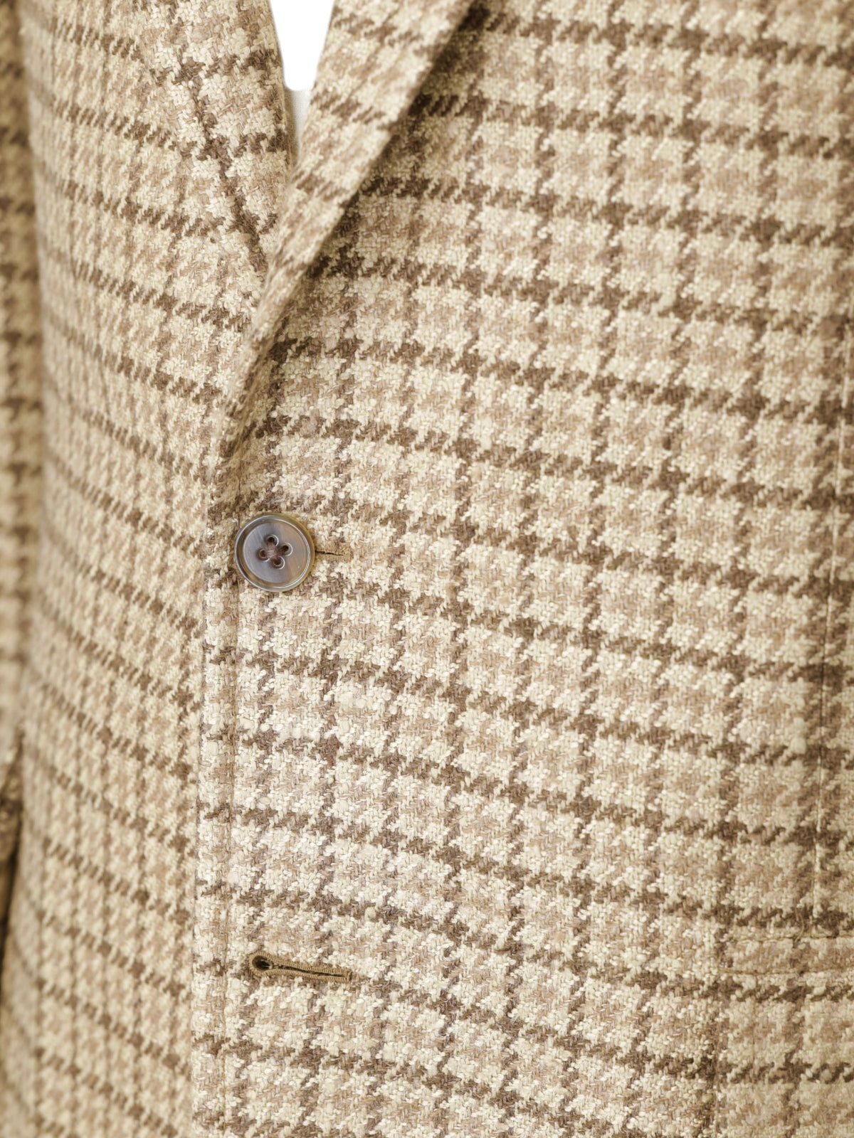 Ralph Lauren Purple Label Silk, Linen & Cashmere Gun Check Hacking Jacket
