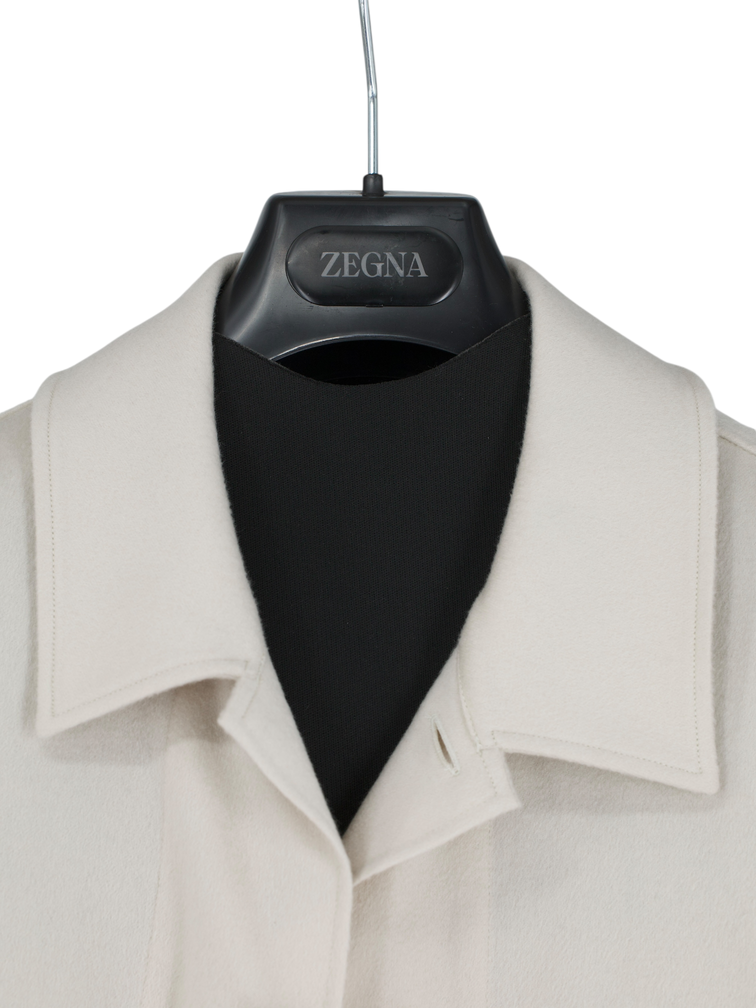 Ermenegildo Zegna White Oasi Cashmere Alba Overshirt