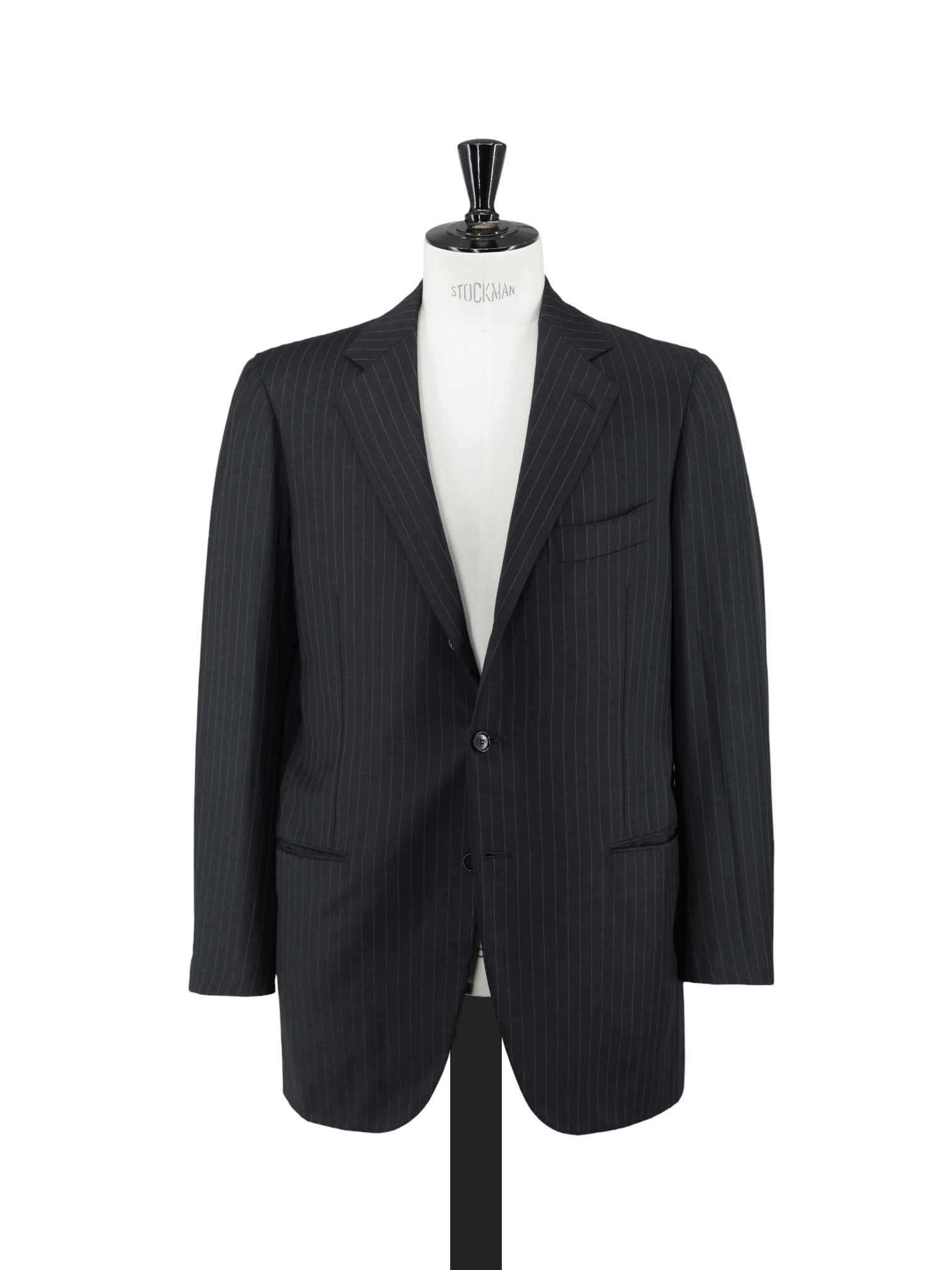 Cesare Attolini Anthracite Fine-Wool Pinstripe Suit