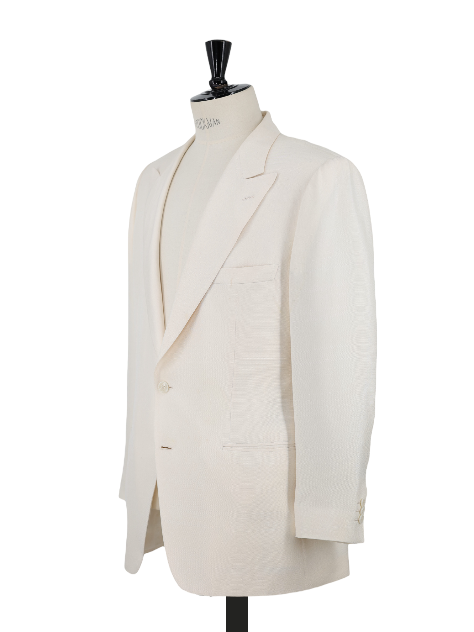 Brioni Offwhite Pure Shantung Silk "Tito" Jacket
