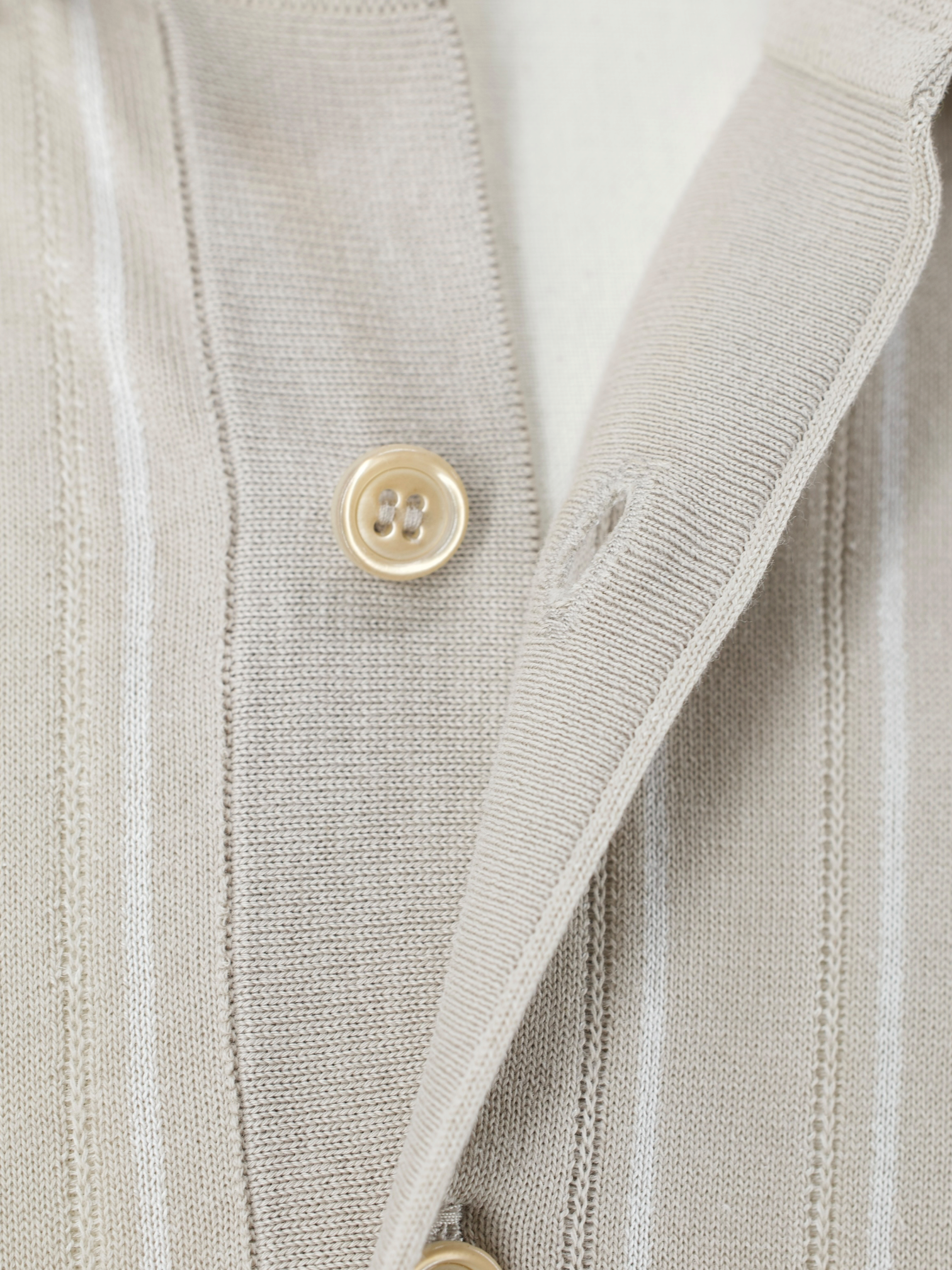 Brioni Sand Cotton, Silk & Linen Vintage-Stripe Polo