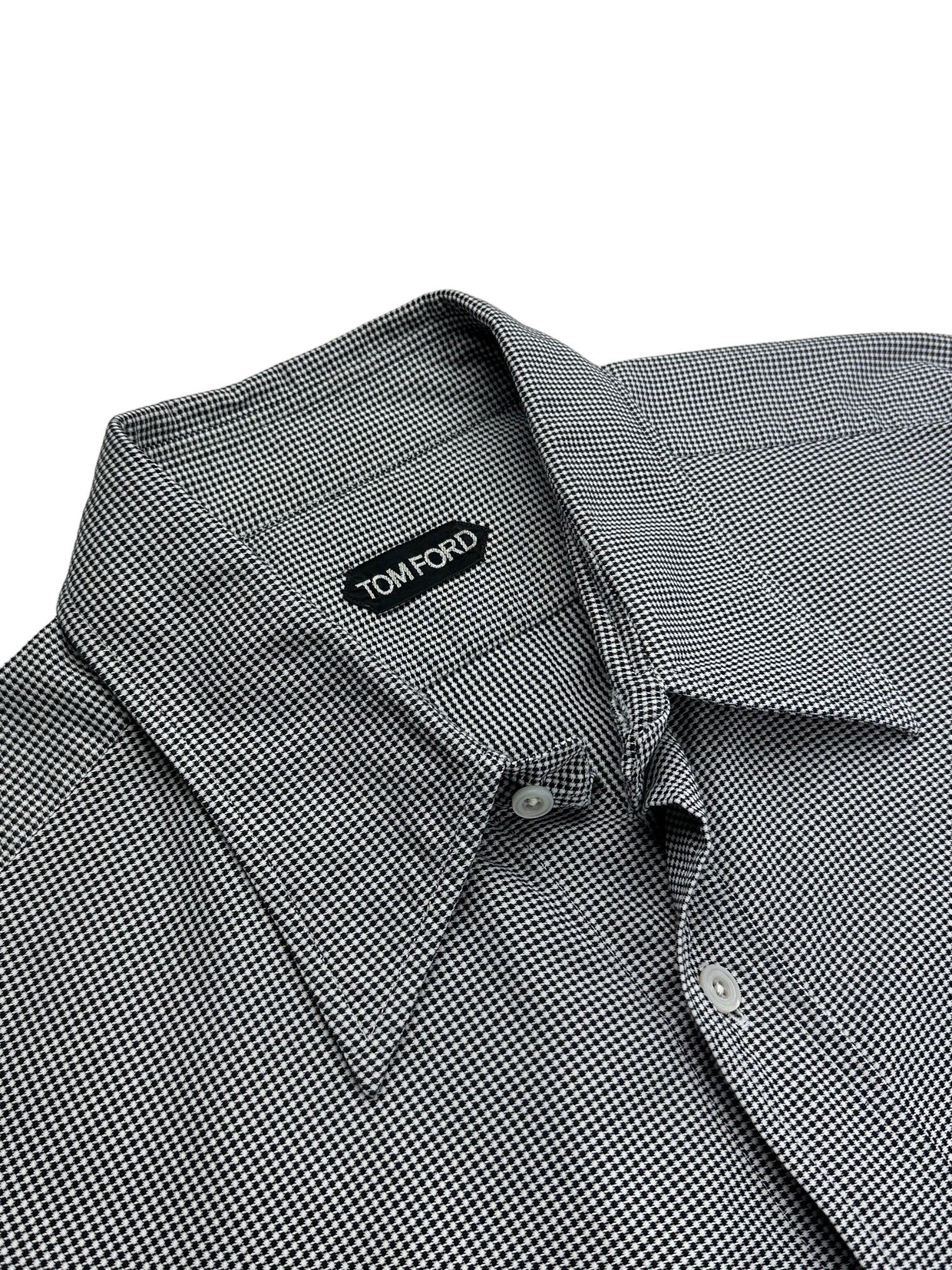 Tom Ford grijs geometrisch shirt
