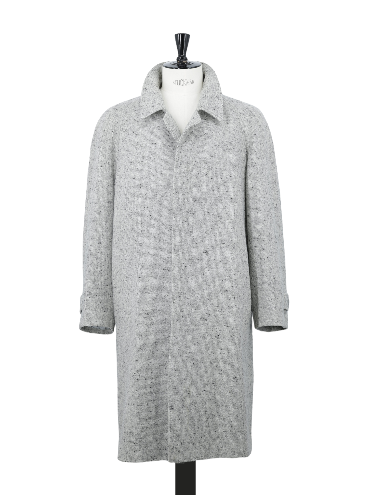 Corneliani Light Grey Vintage Speckled-Wool Carcoat