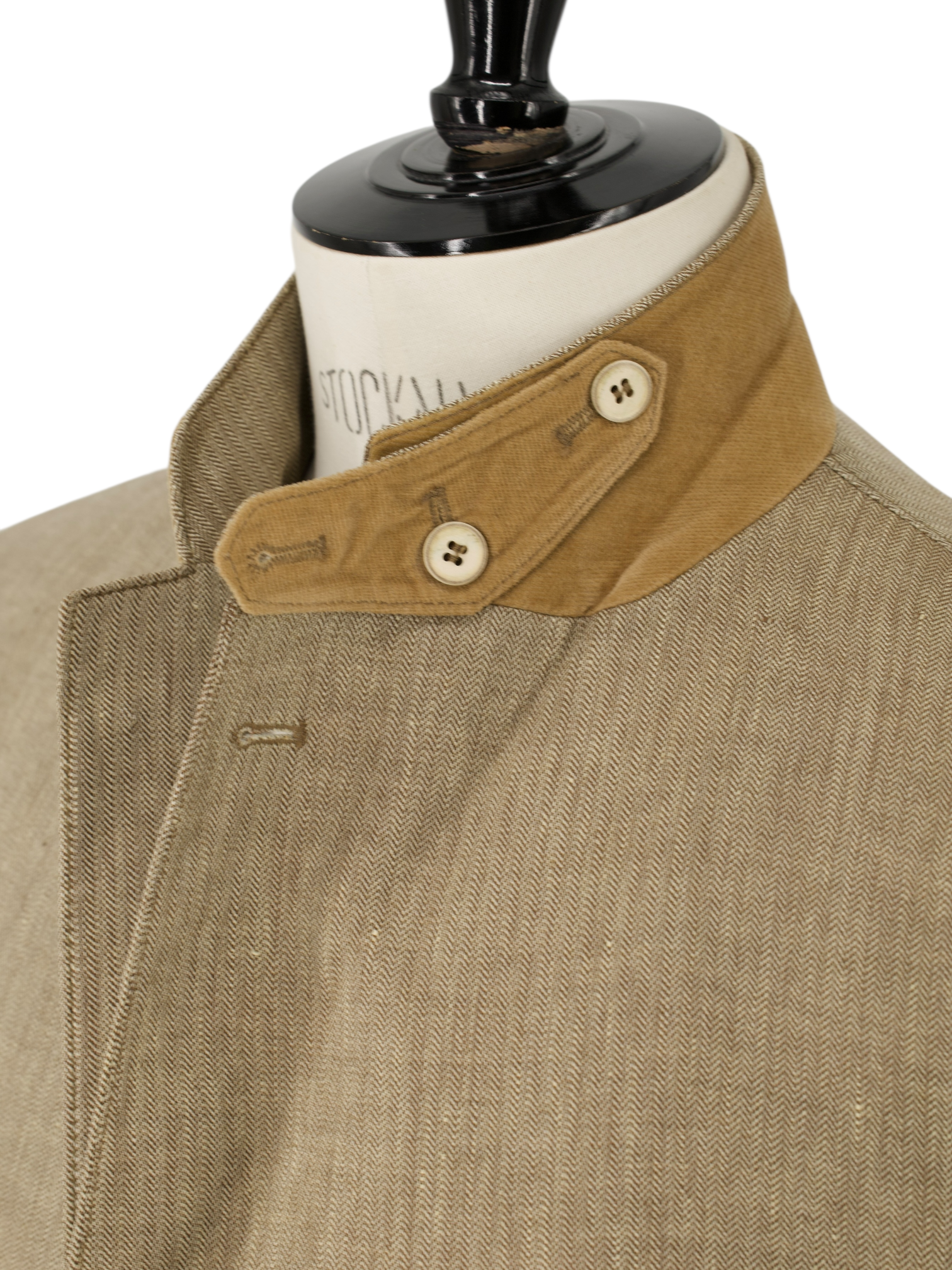 Corneliani ID Brown Linen & Wool Herringbone Vespa Jacket