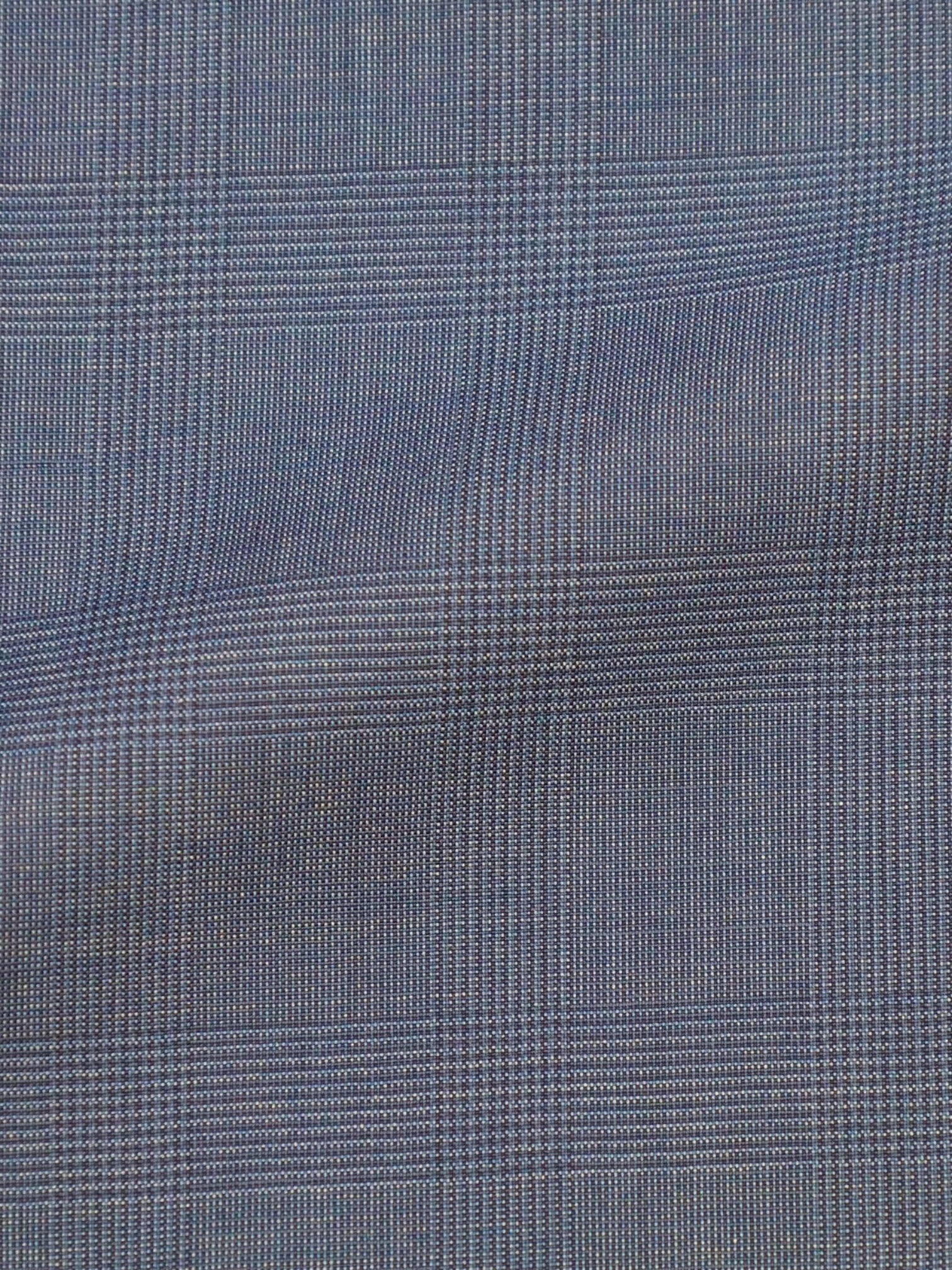 Cesare Attolini Slate Blue Wool & Silk Glenplaid Suit