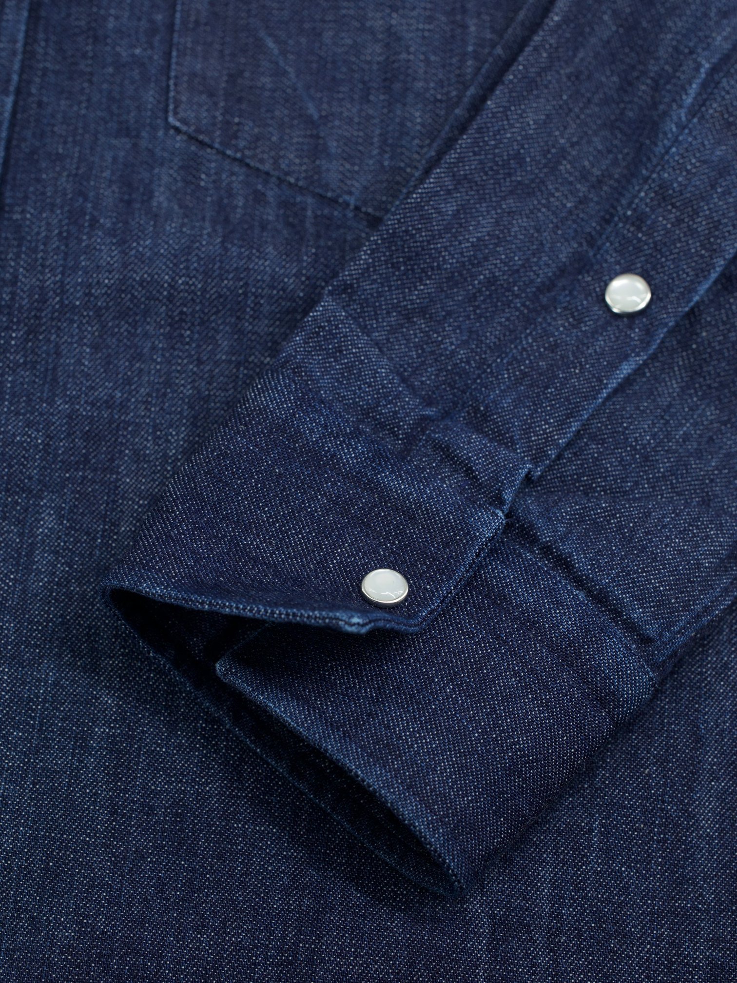 100 Hands Denim Blue Japanese-Denim Twill Western-Style Shirt