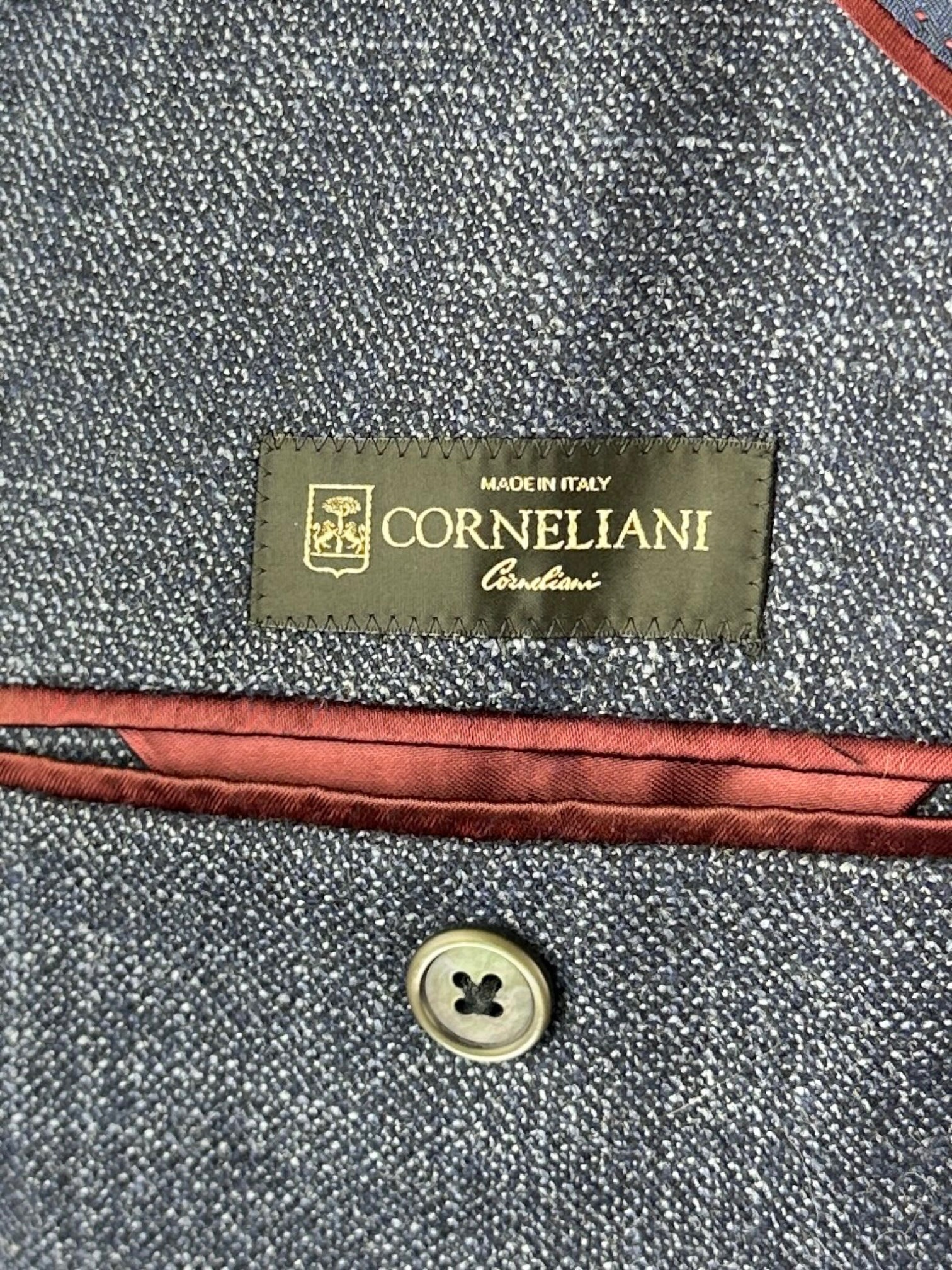 Corneliani Blue Wool, Silk & Cashmere Jacket