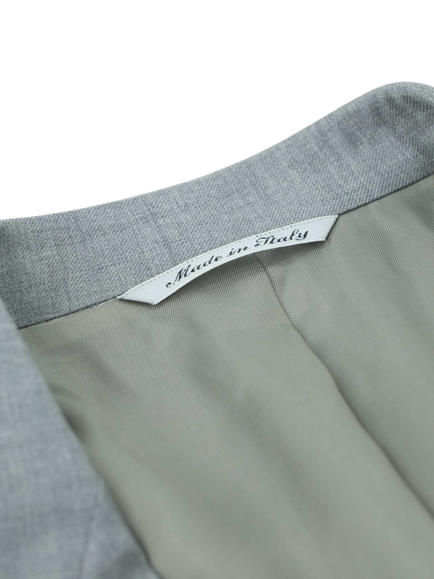 Canali Light Grey Extrafine Wool Twill Jacquet