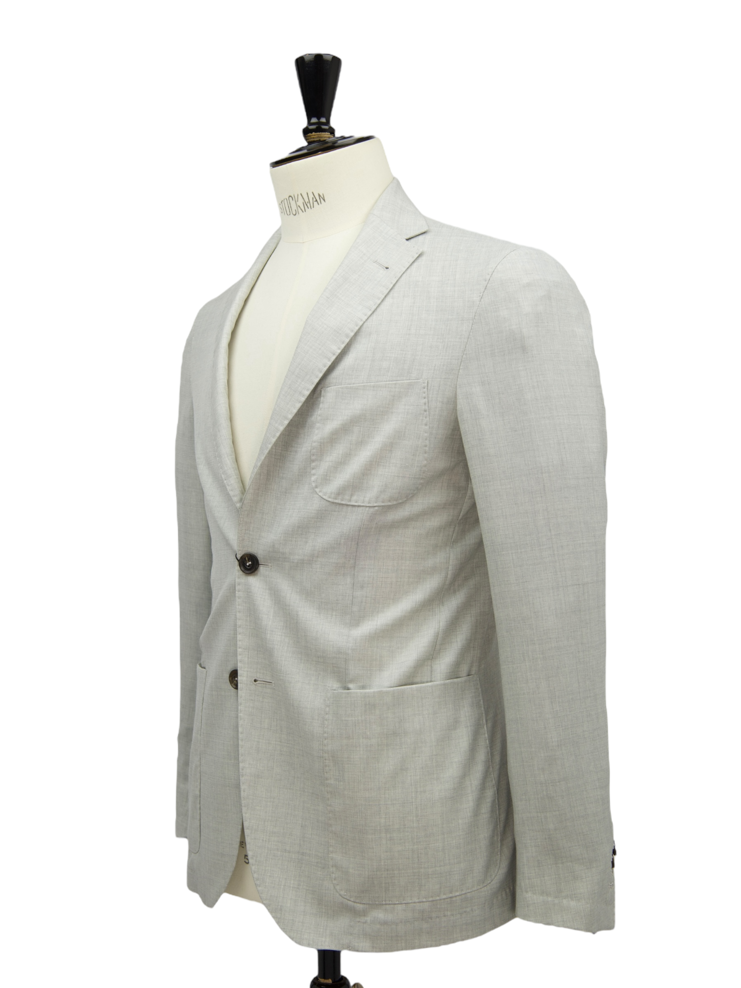 Corneliani Light Grey Wool & Silk Melange Jacket