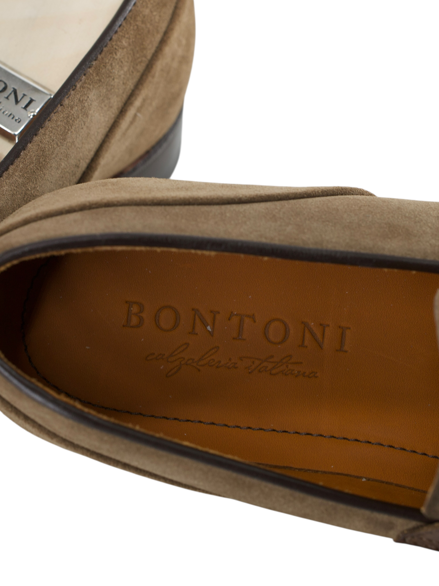 Bontoni Beige Suède Principe Rivolta Loafer
