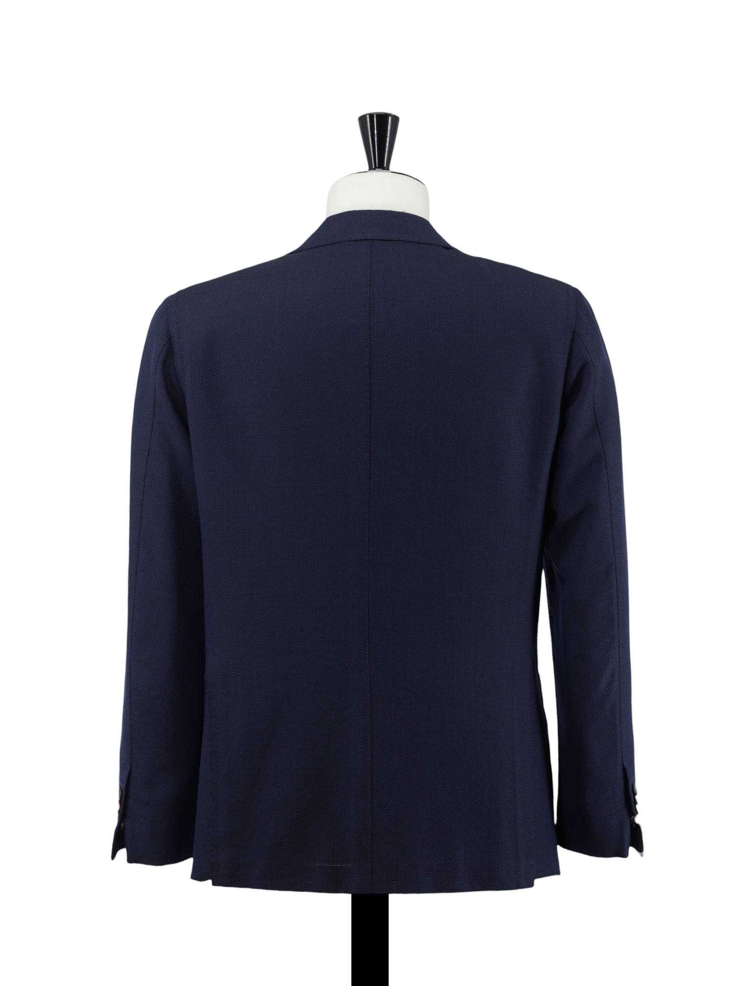 Cesare Attolini Navy Pure Wool Bicolor Micro-Pattern Jacket