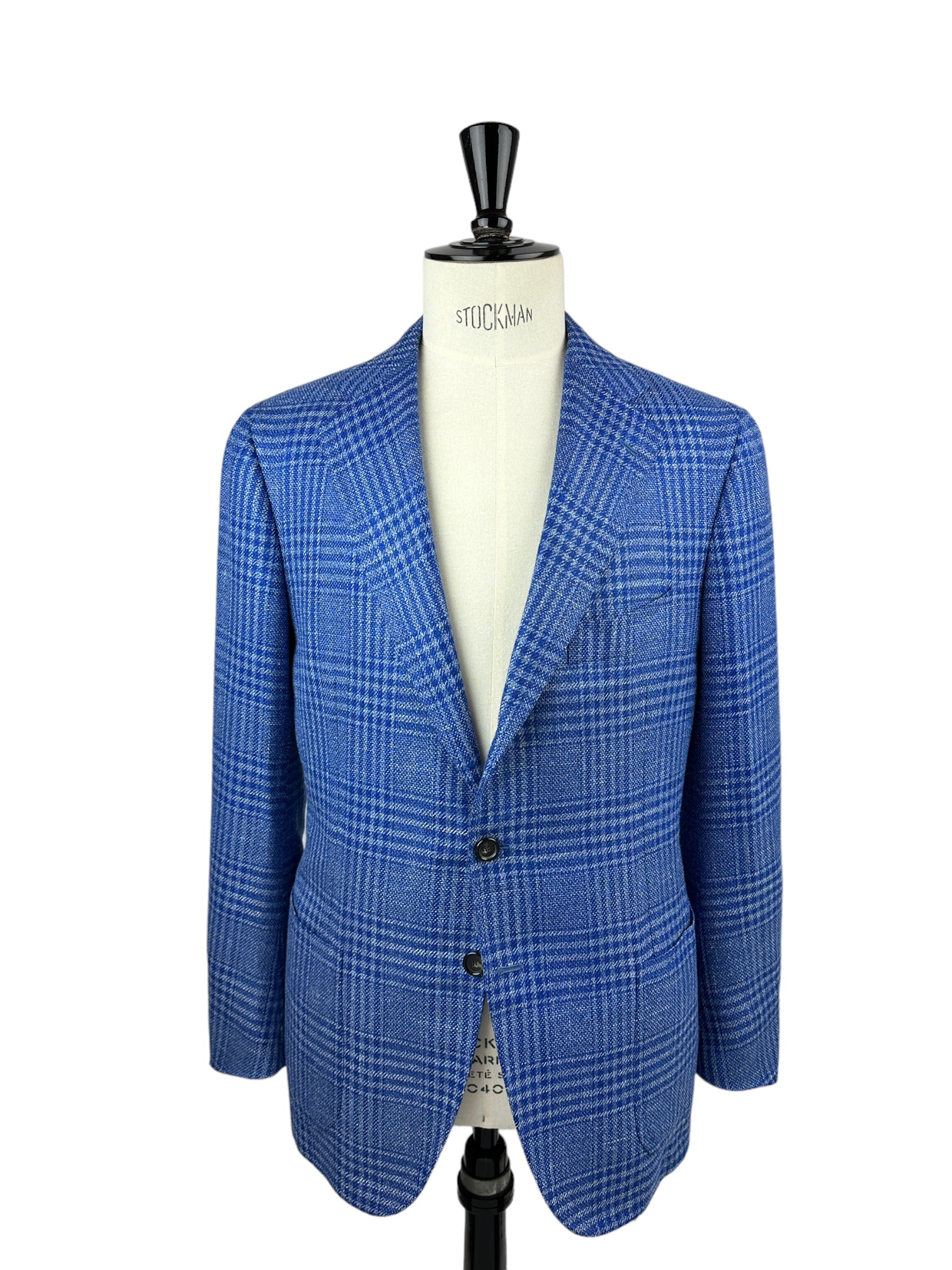 Cesare Attolini azuurblauw jasje van wol, zijde en linnen