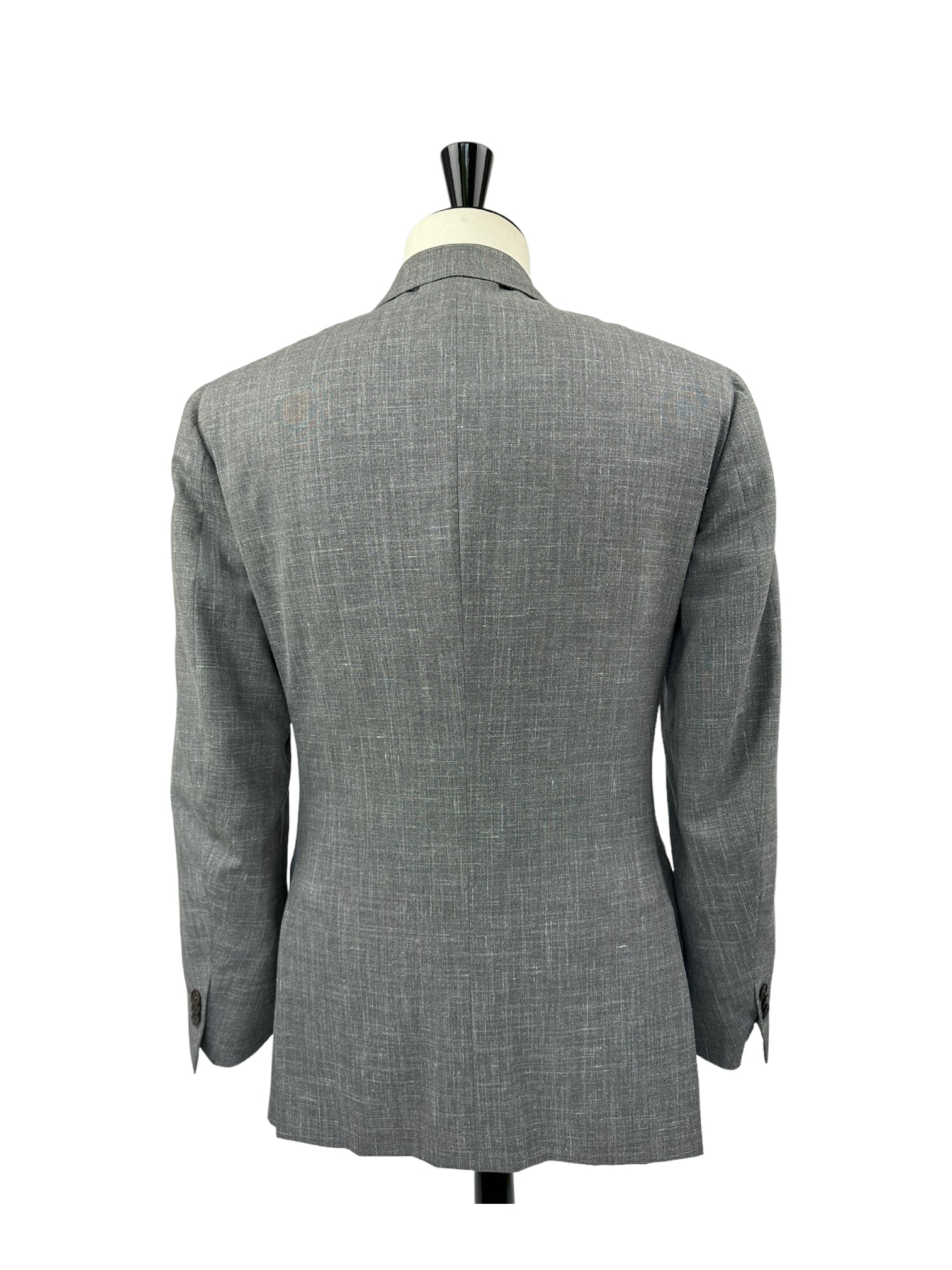 Isaia Taupe Wool, Silk and Linen Suit