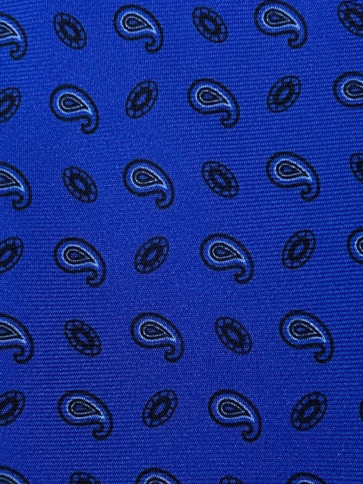 Kiton 7-Fold Royal Blue Paisley Tie