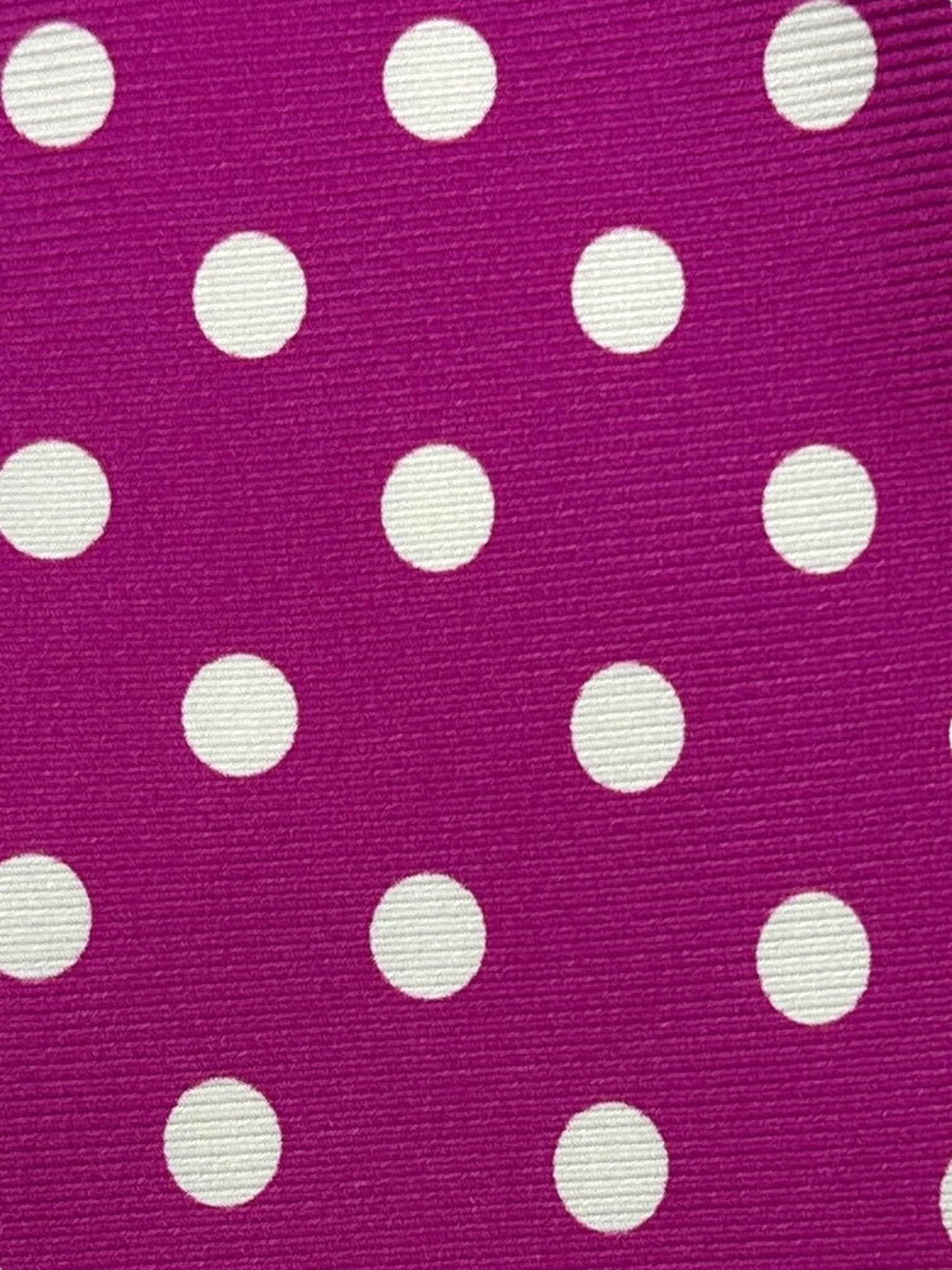 Kiton 7-Fold Pink Polka Dot Tie