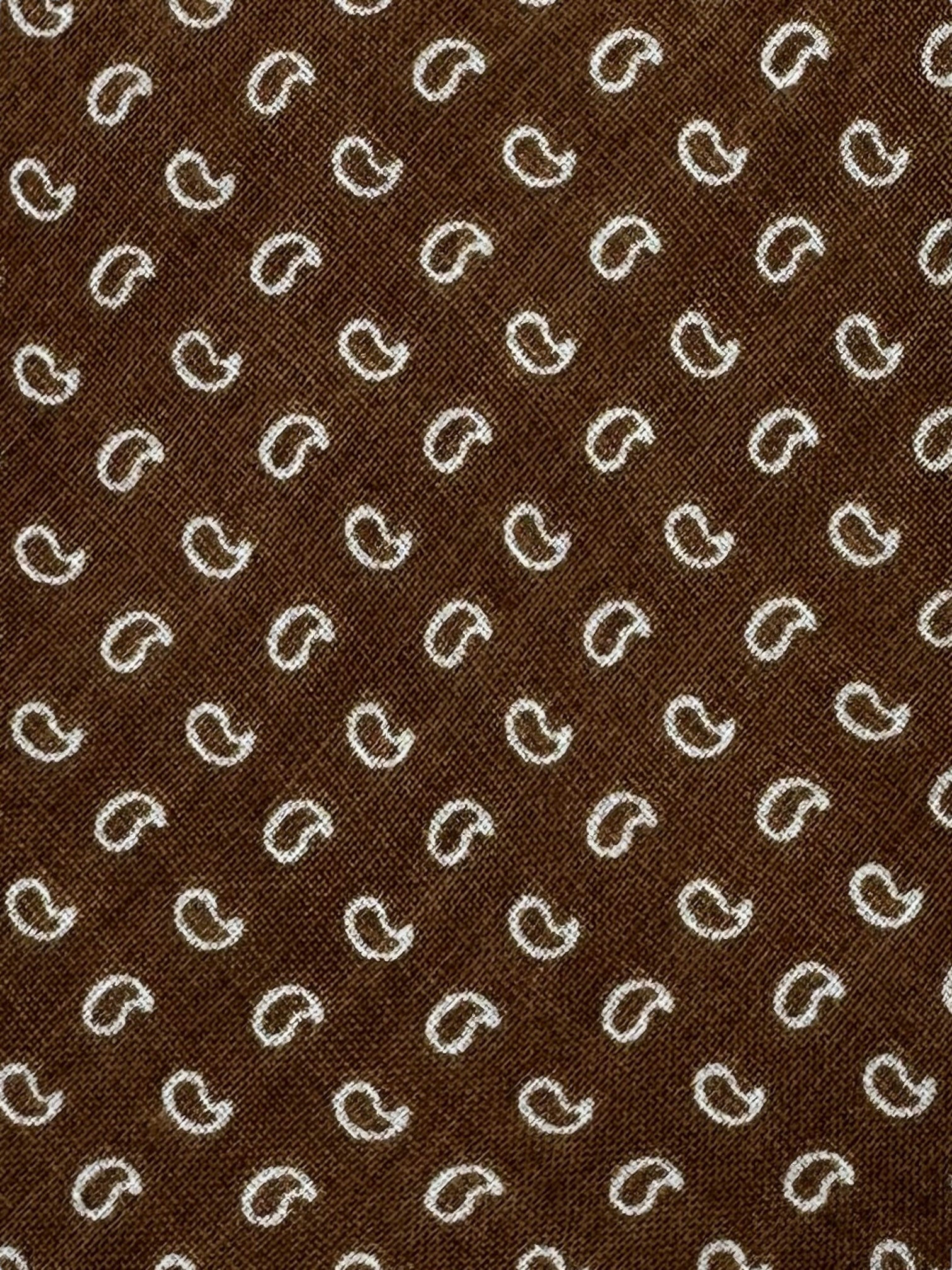 Kiton 7-Fold Tobacco Paisley Linen Tie