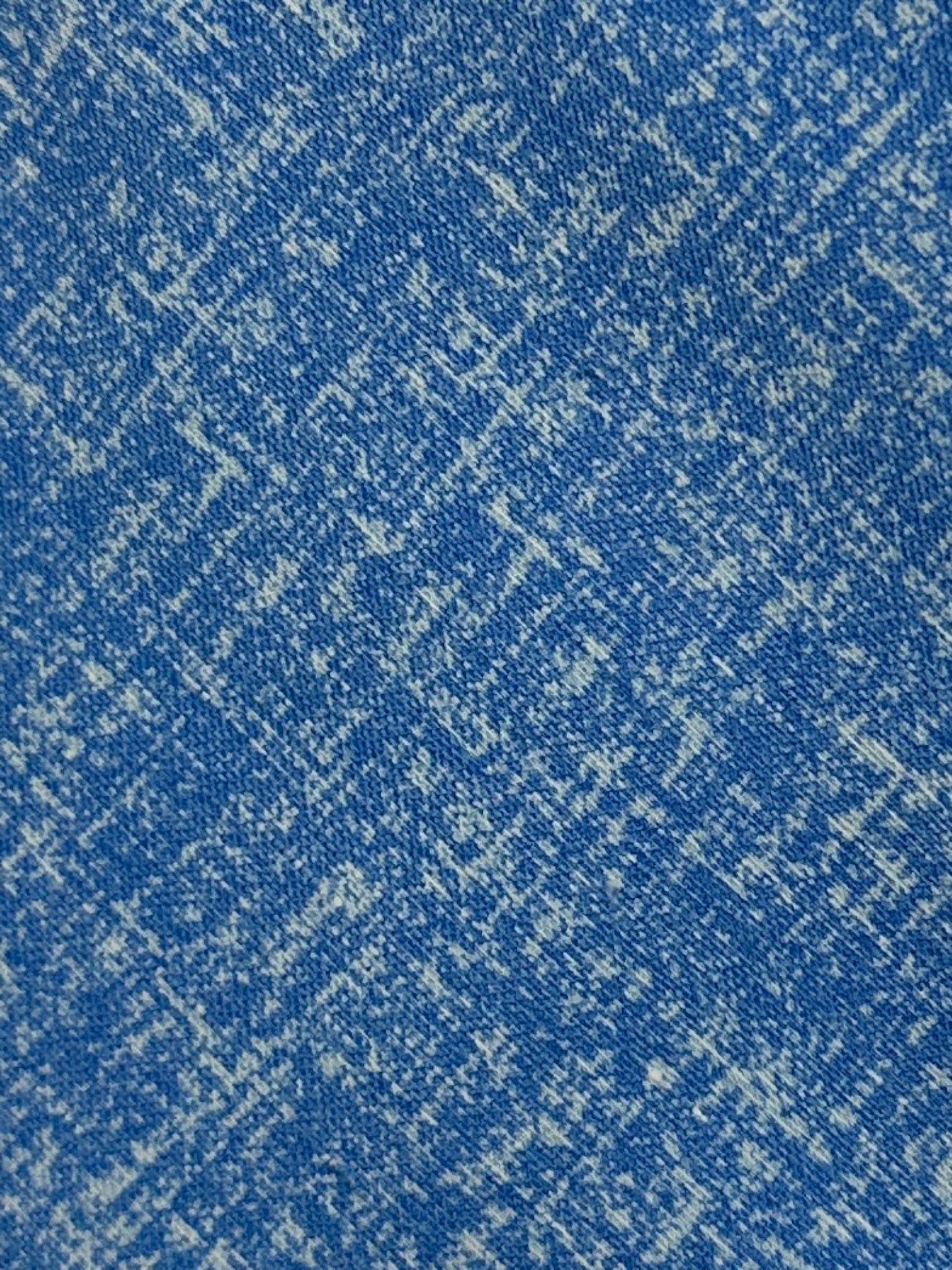 Kiton 7-voudige lichtblauw gemêleerde stropdas van linnen en zijde