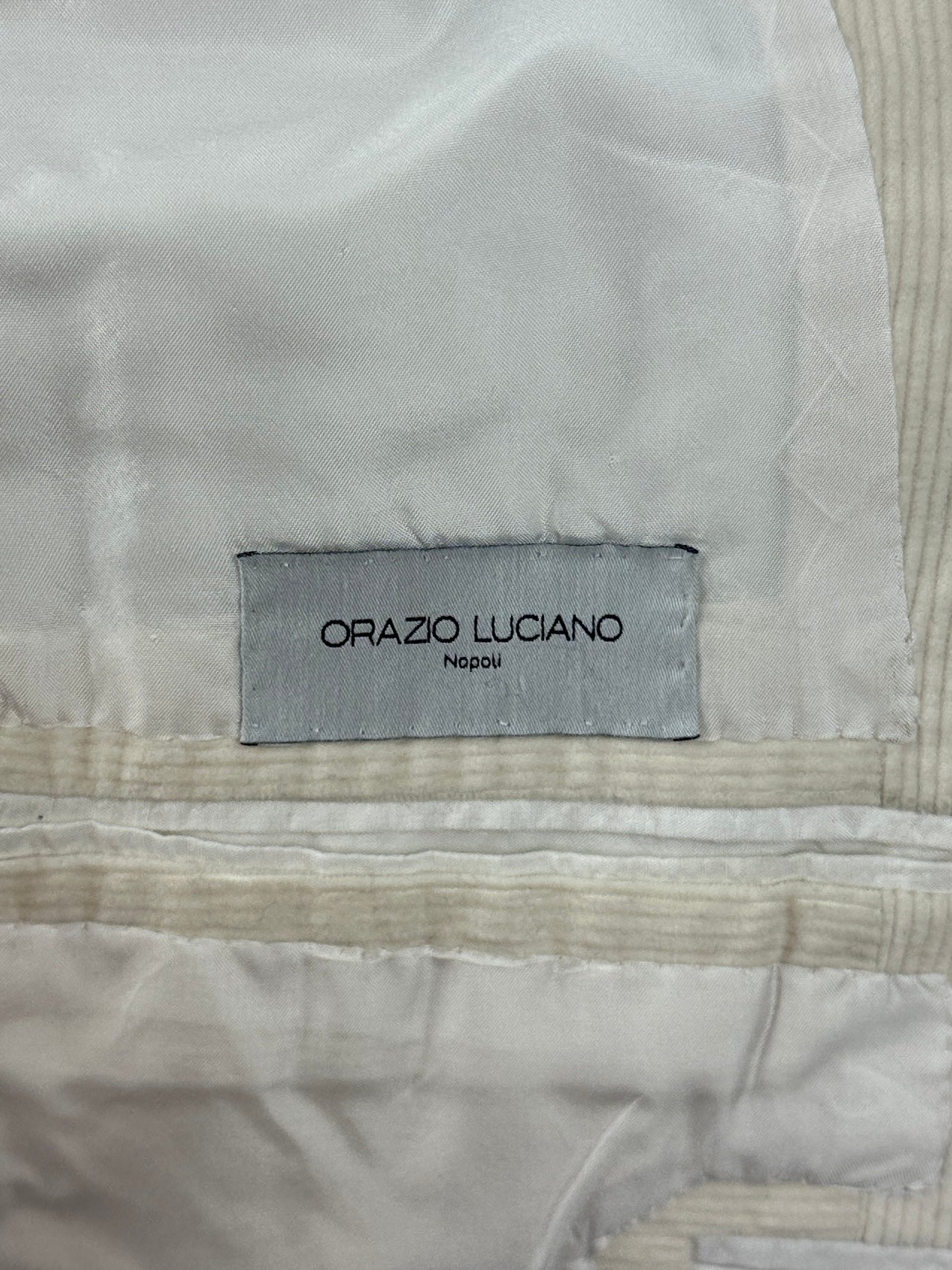 Orazio Luciano Off-White Corduroy Suit