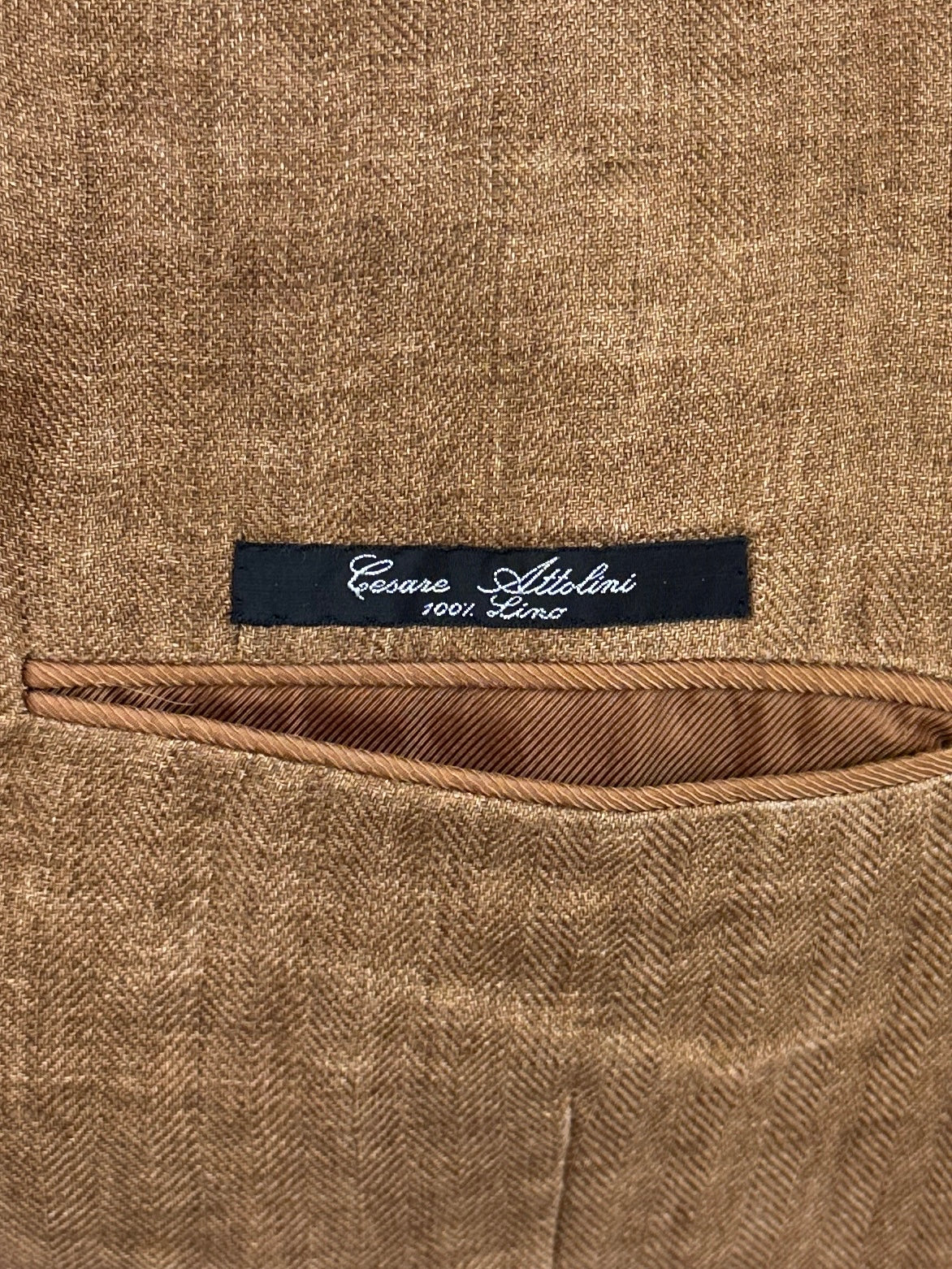 Cesare Attolini Tobacco Brown Linen Jacket
