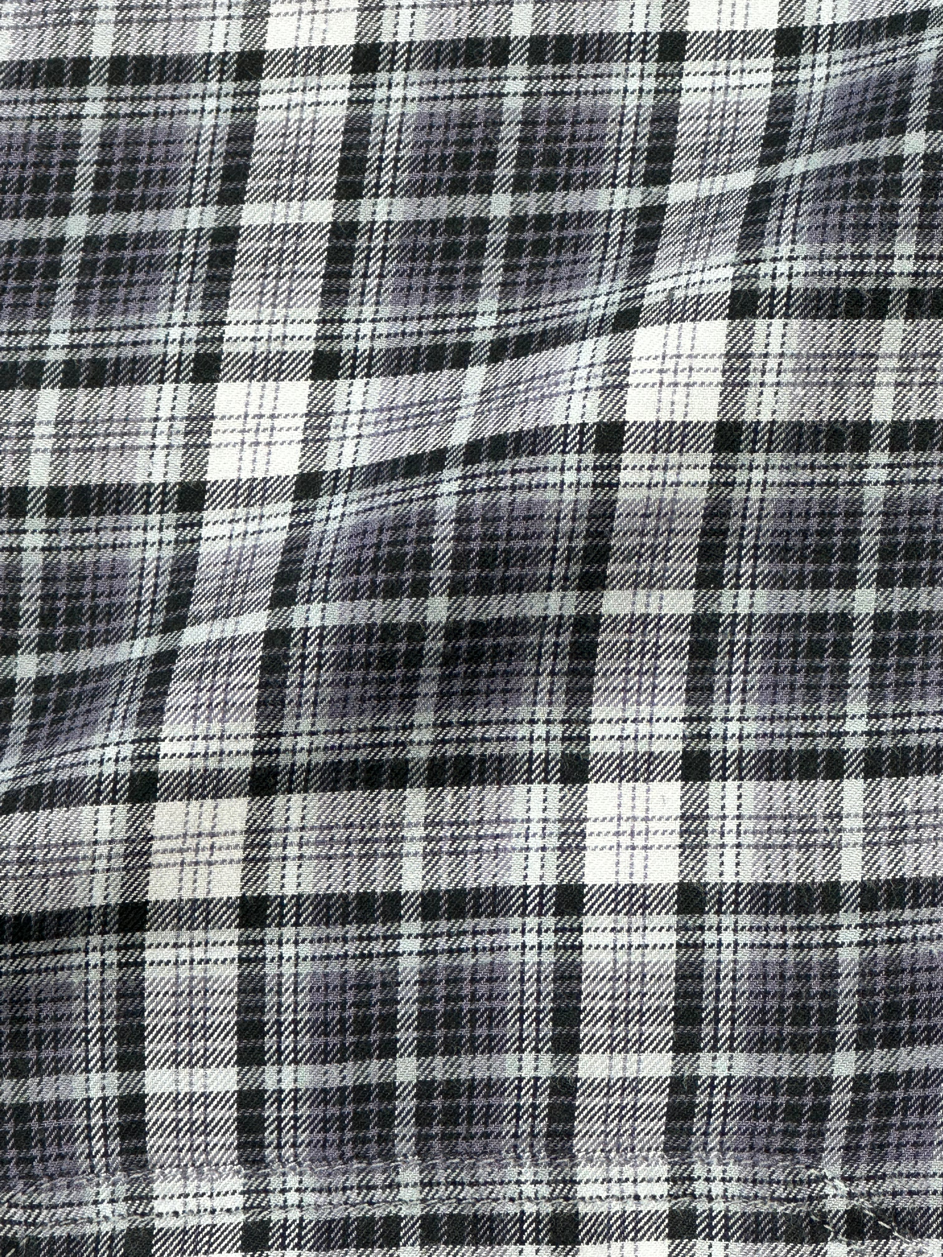 Tom Ford grijs flanellen geruit overhemd