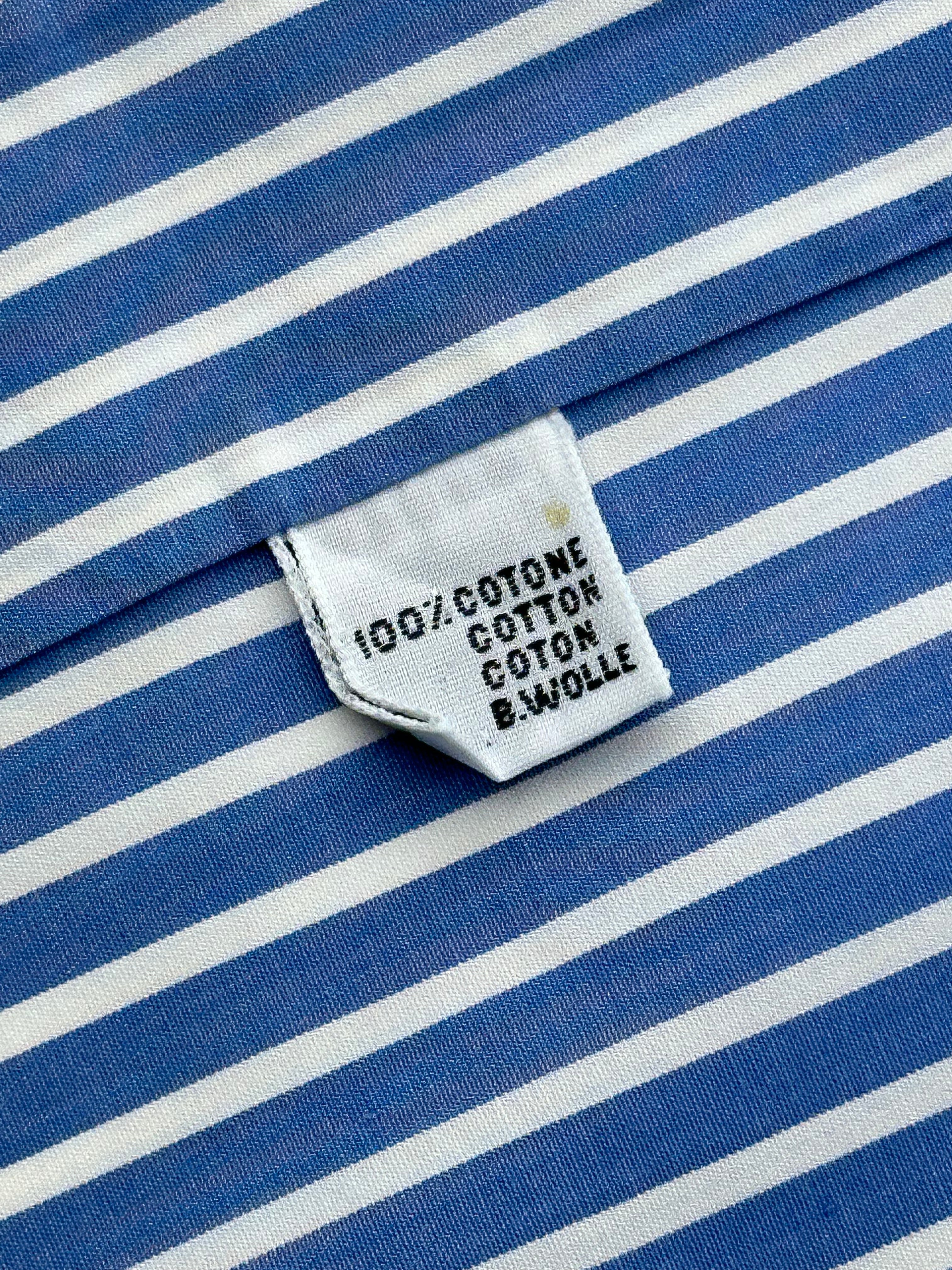 Kiton Blue Bengal Stripe Shirt
