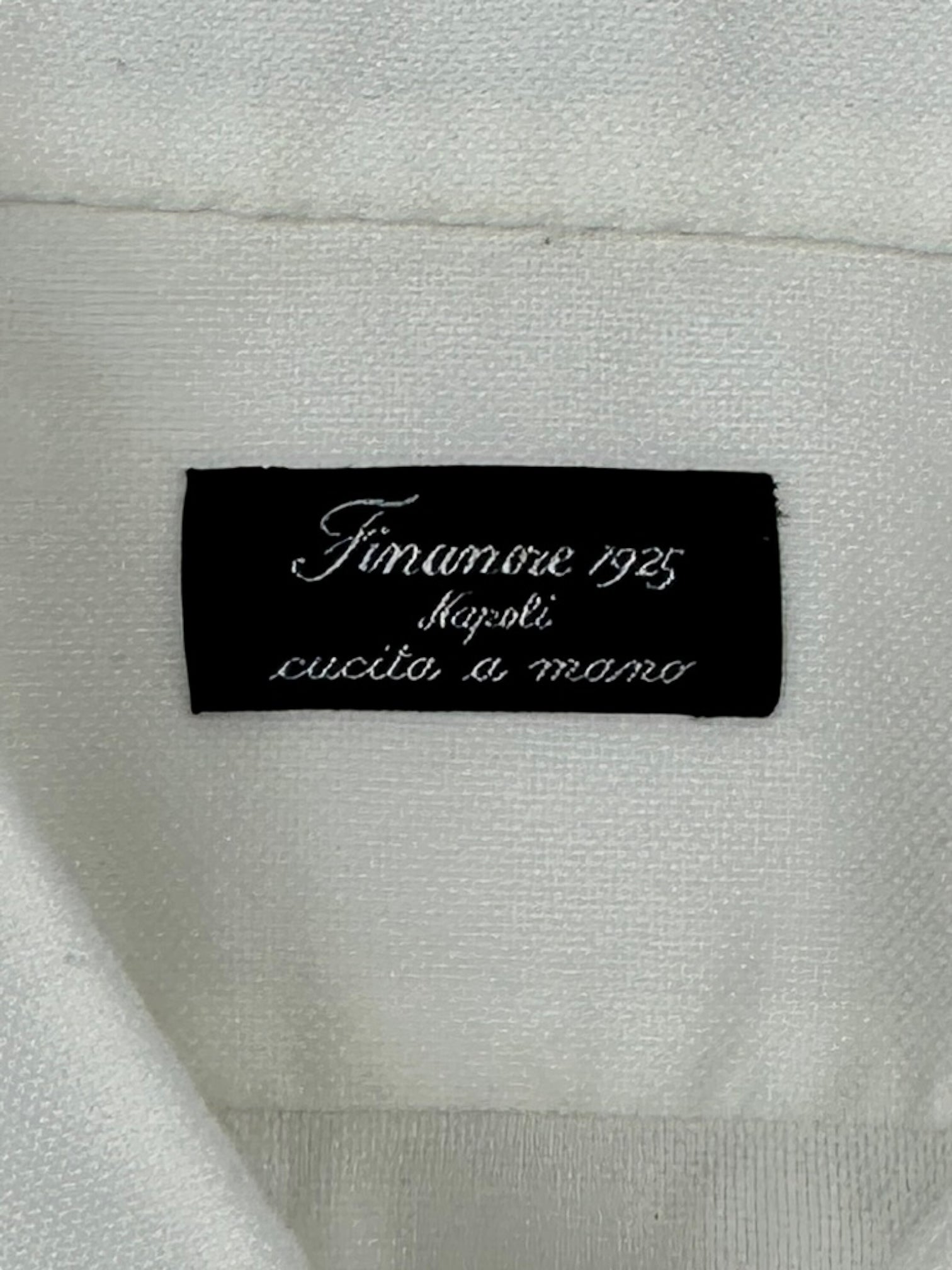 Finamore White Cotton Oxford Shirt