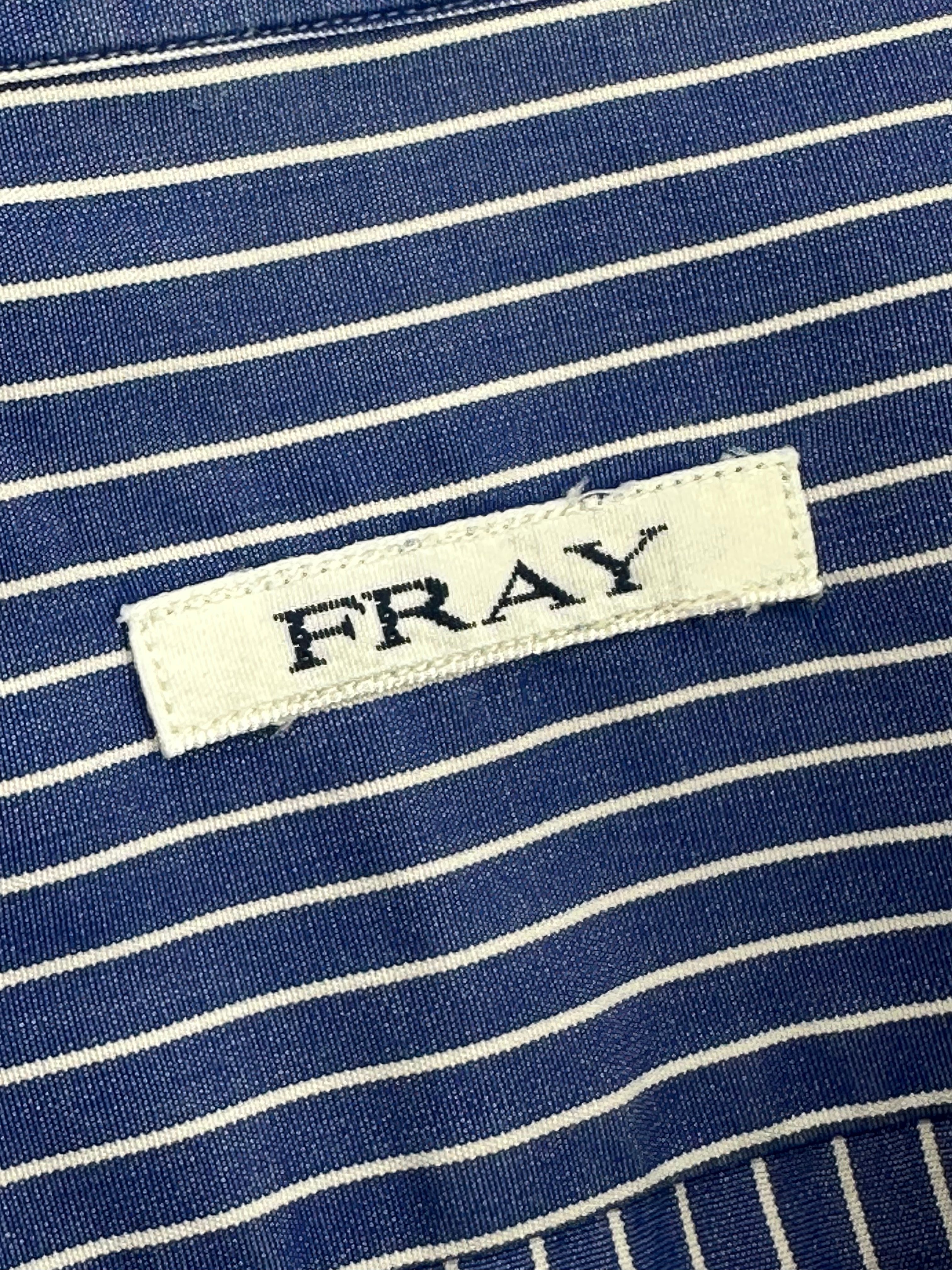 Fray Royal Blue Contrast Collar Shirt