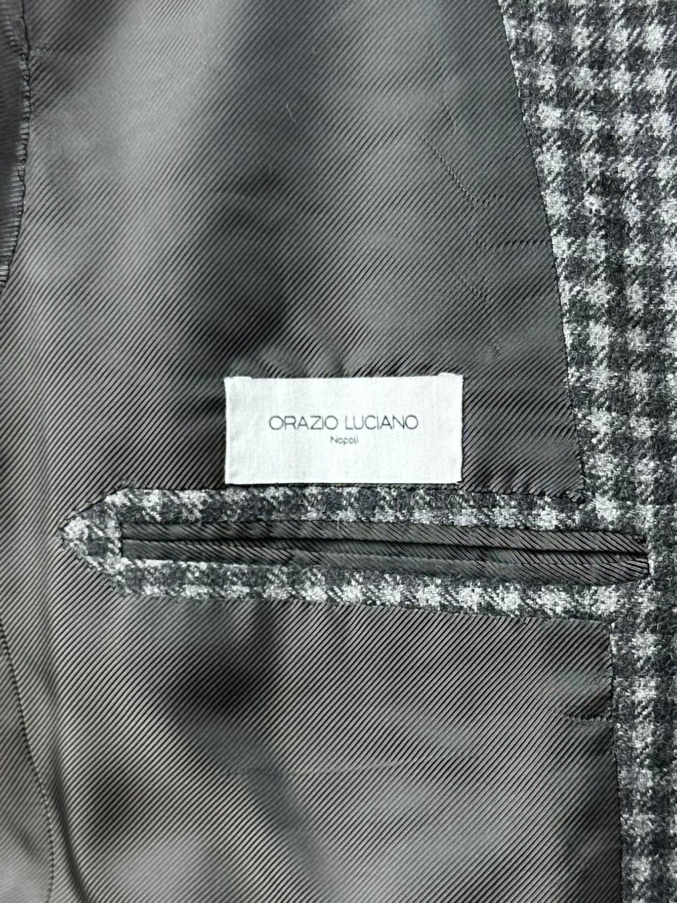 Orazio Luciano Grey Shepherd’s Check Jacket
