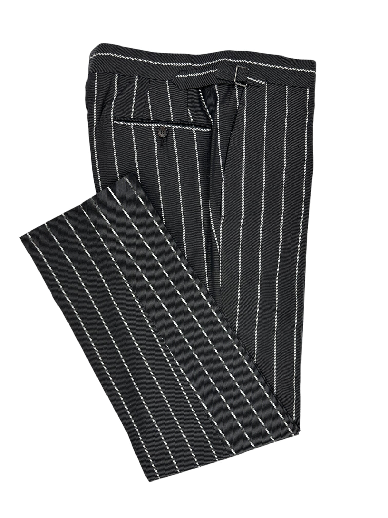 Tom Ford Dark Brown Chalk-Stripe Silk Suit