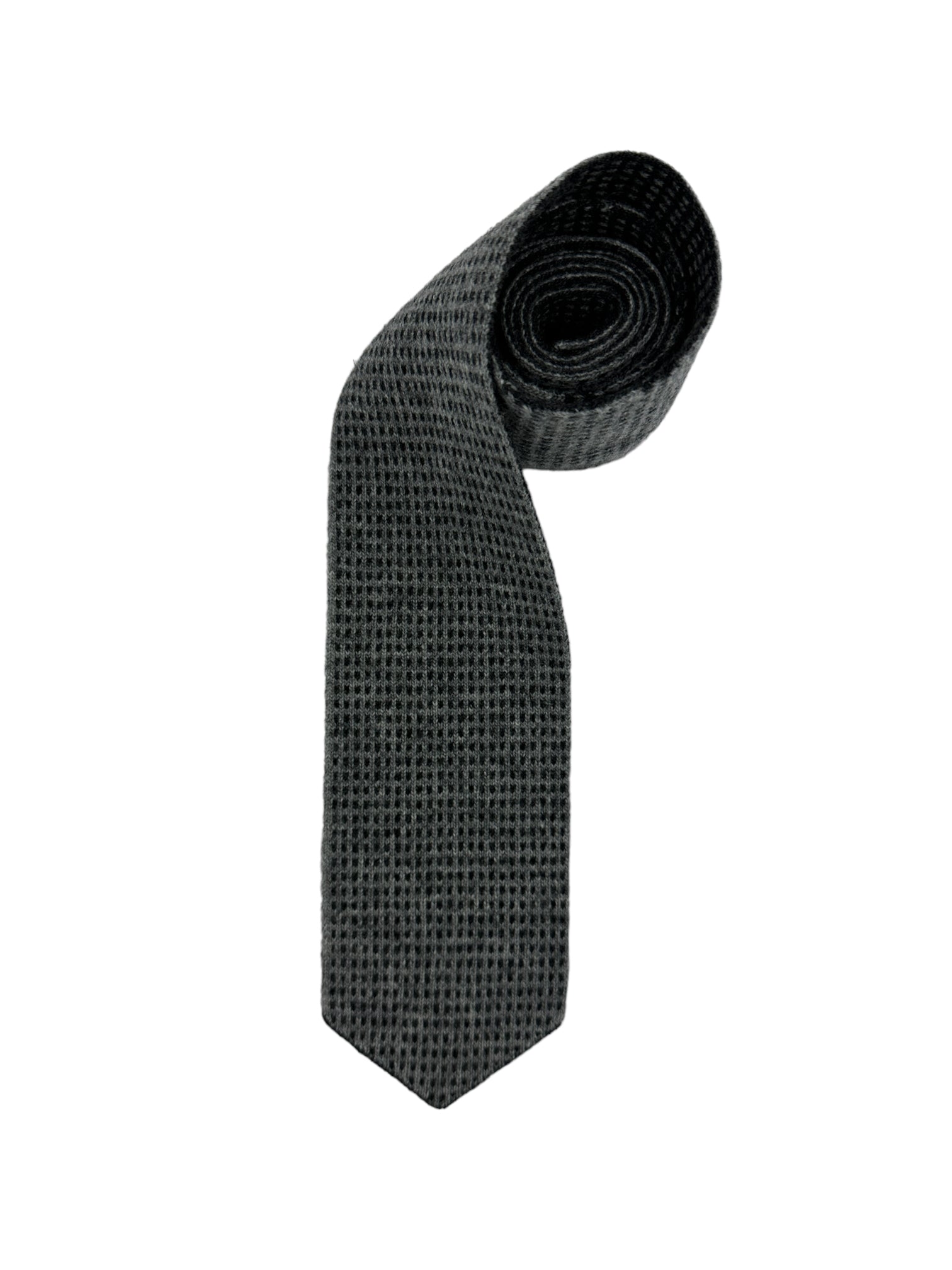 Cesare Attolini Grey Reversible Cashmere Blend Knitted Tie