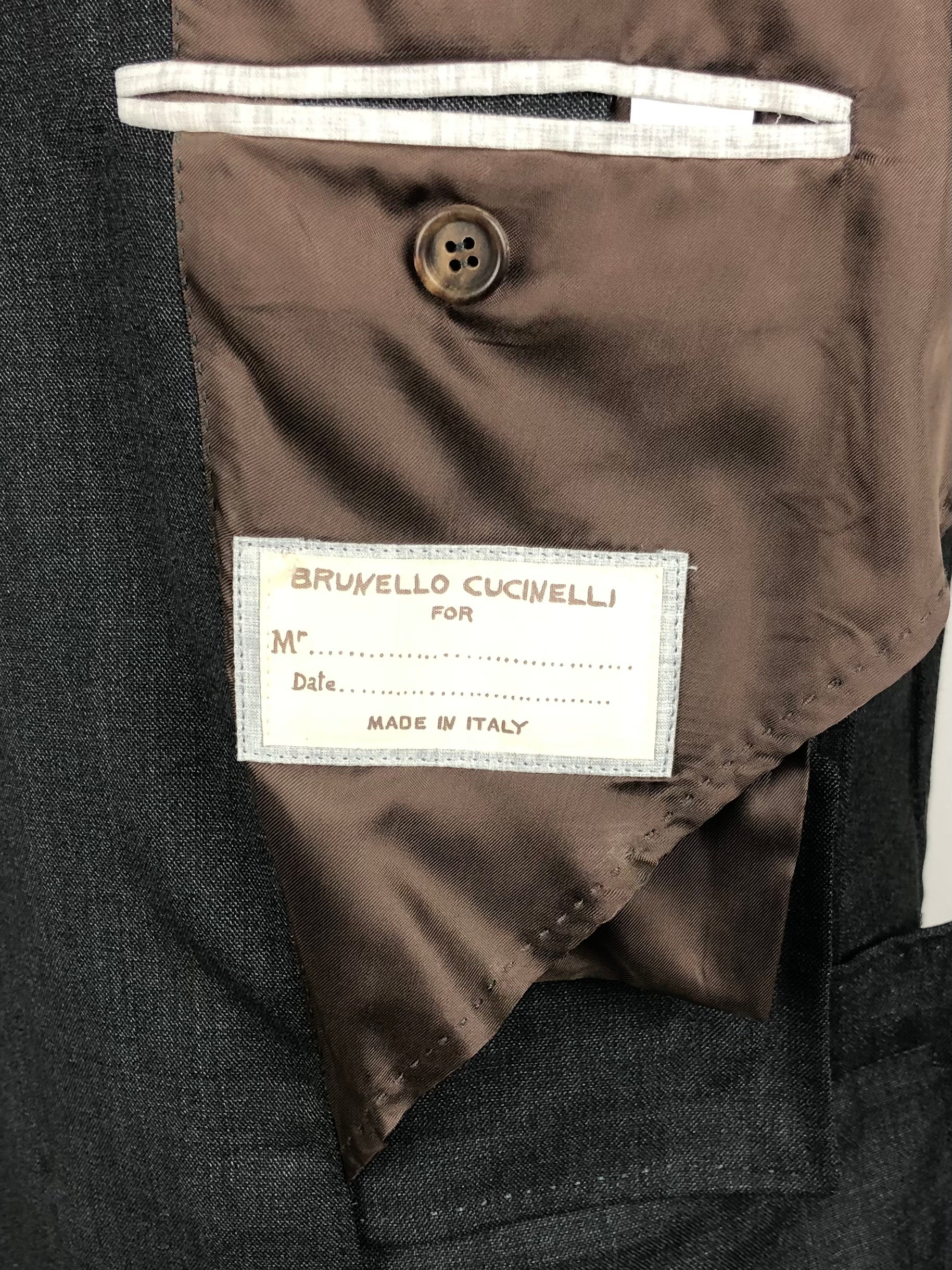 Brunello Cucinelli Grey Double Breasted Jacket