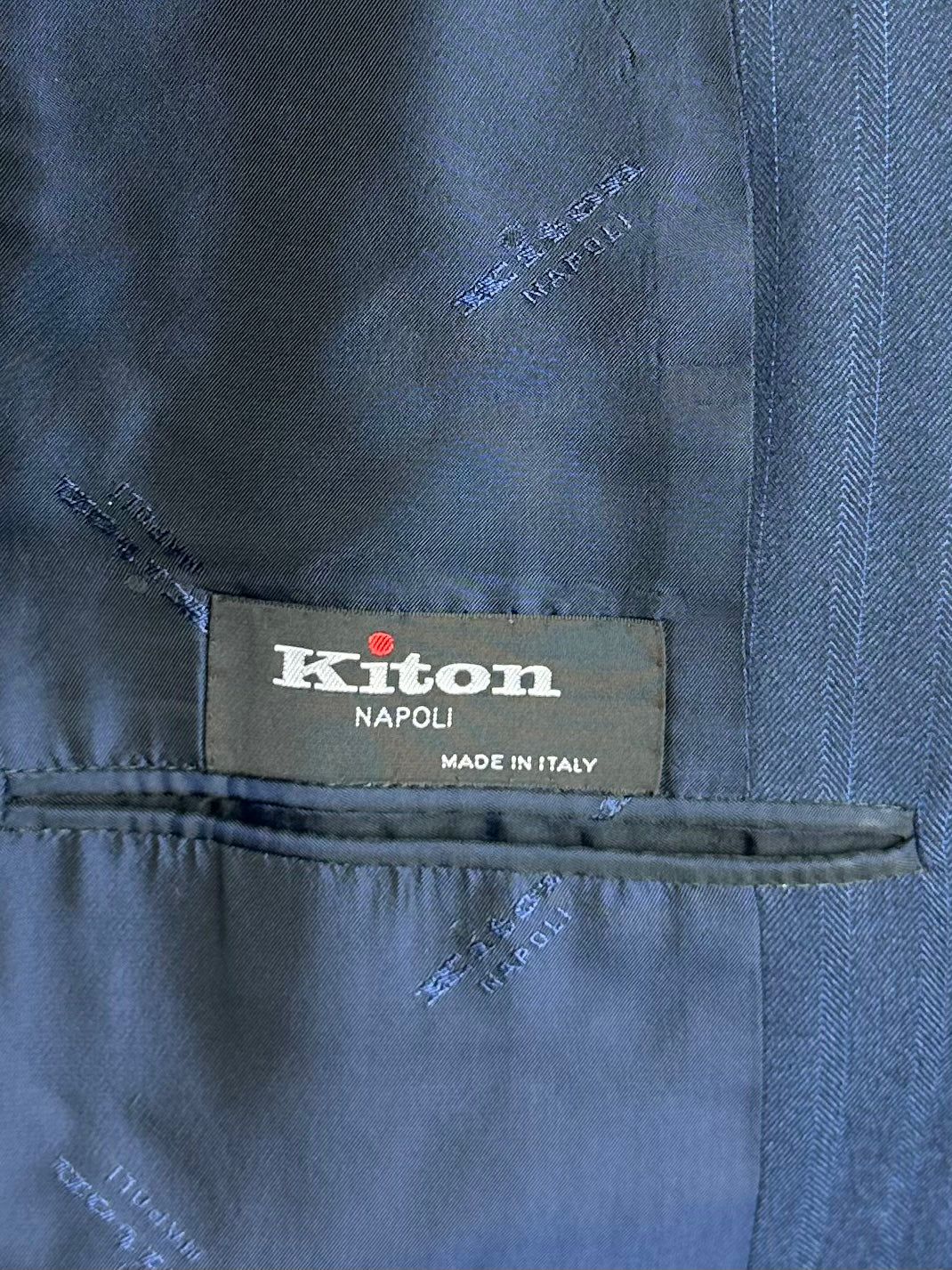 Kiton Blue Pinstripe Suit