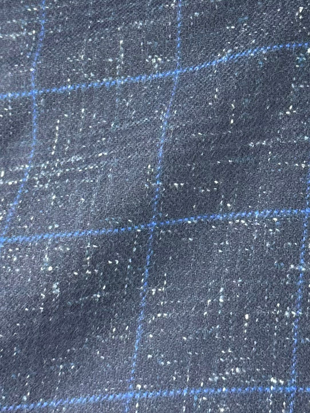 Kiton Blue Windowpane Cashmere Bouclé Jacket