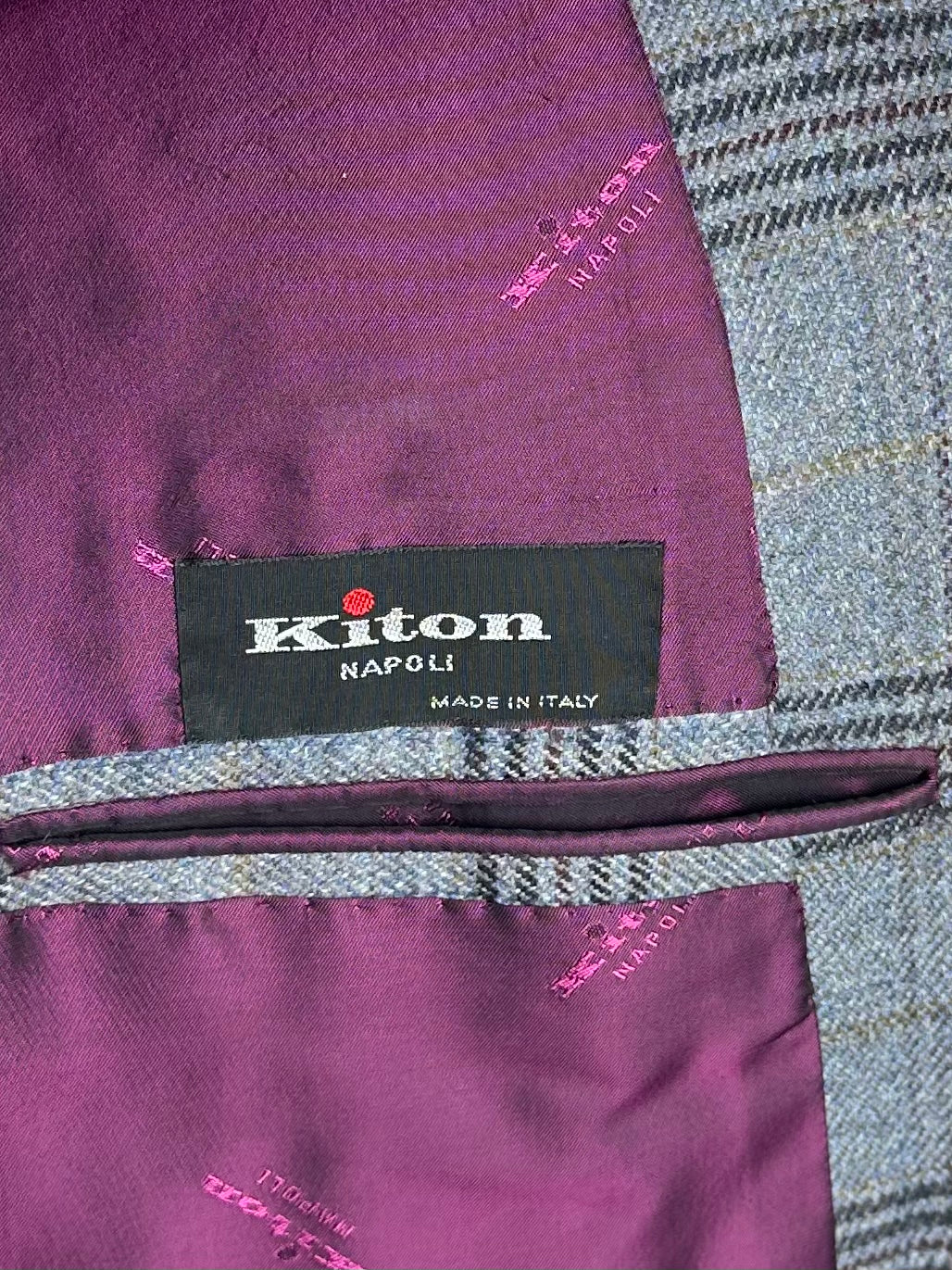 Kiton Multicolor Glen Plaid Jacket