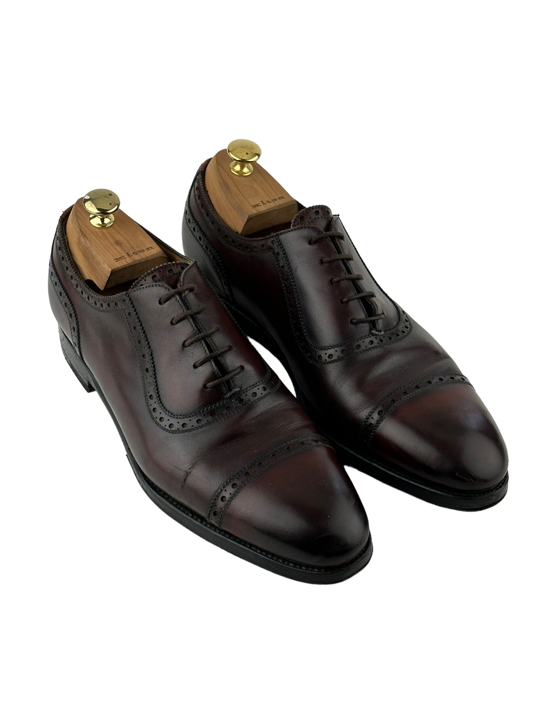 Kiton Burgundy Oxford Shoes