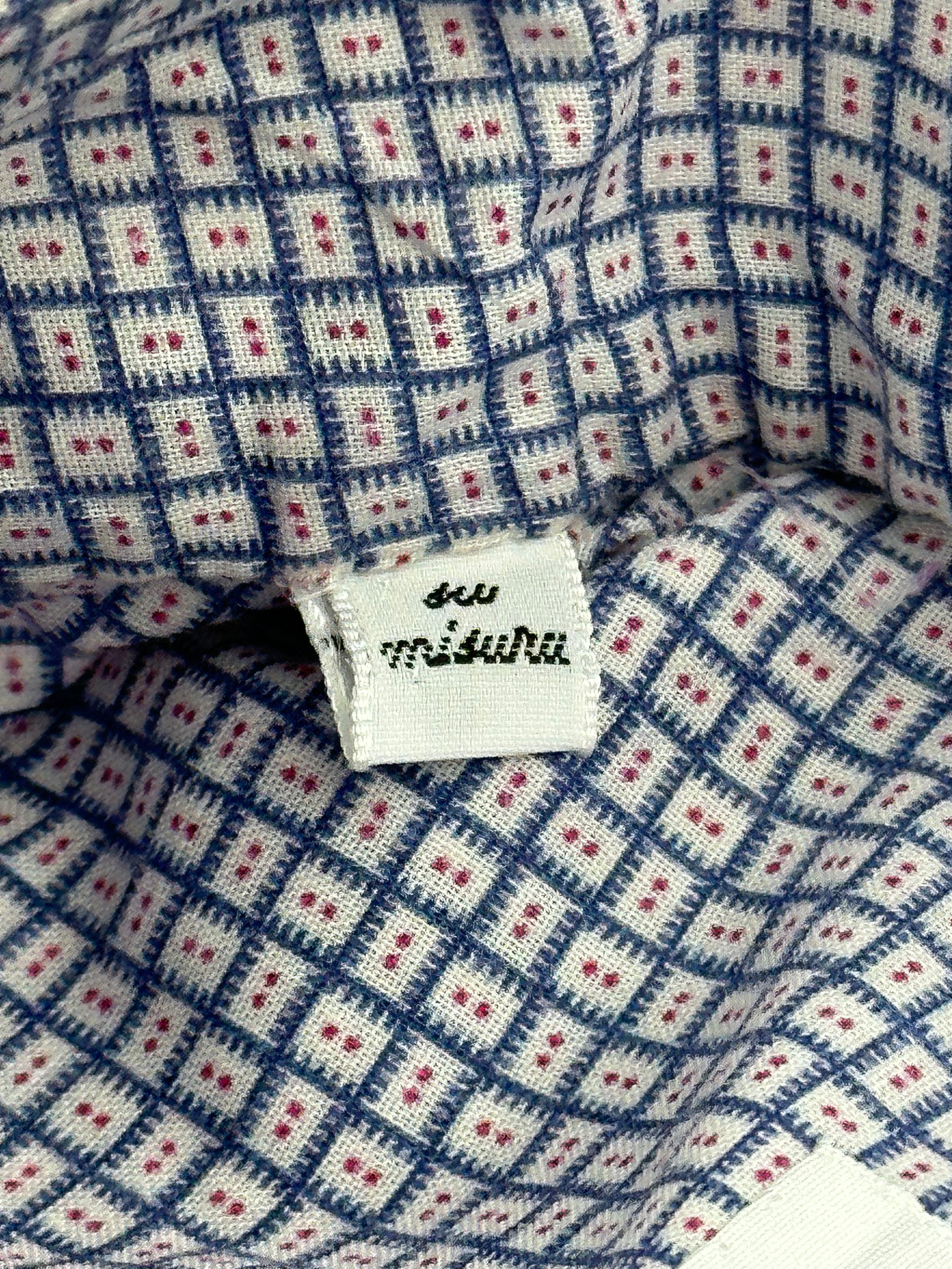 Kiton overhemd met geometrisch patroon
